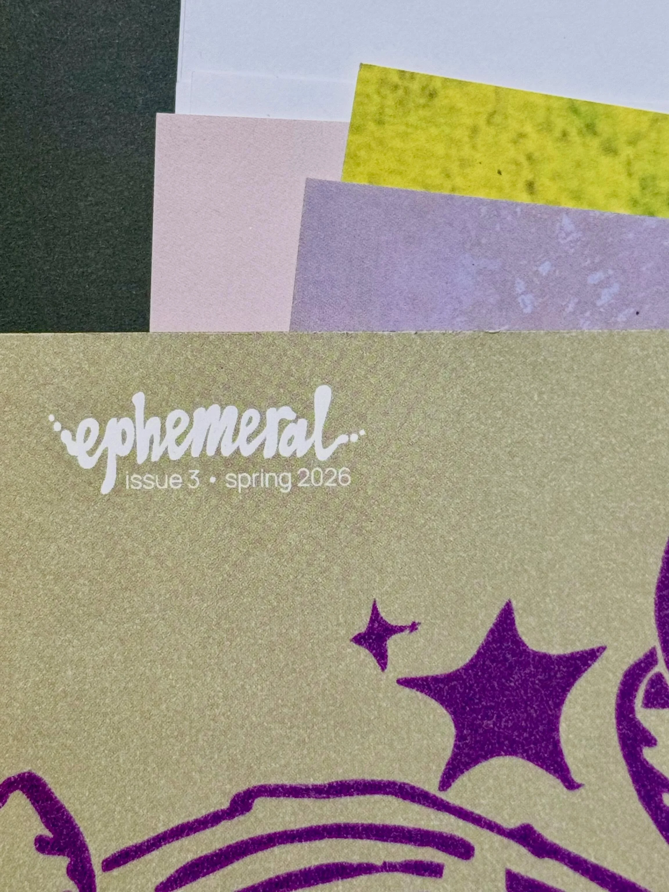 ISSUE THREE IS AVAILABLE FOR PREORDER NOW!! Coming so so soon!! Go to www.ephemeralcollective.com ! 

Friend or Foe? is full of art to make you breathe deeper, stories to bring your haunches up, softness and tricks! 

This time, we&rsquo;ve gone both