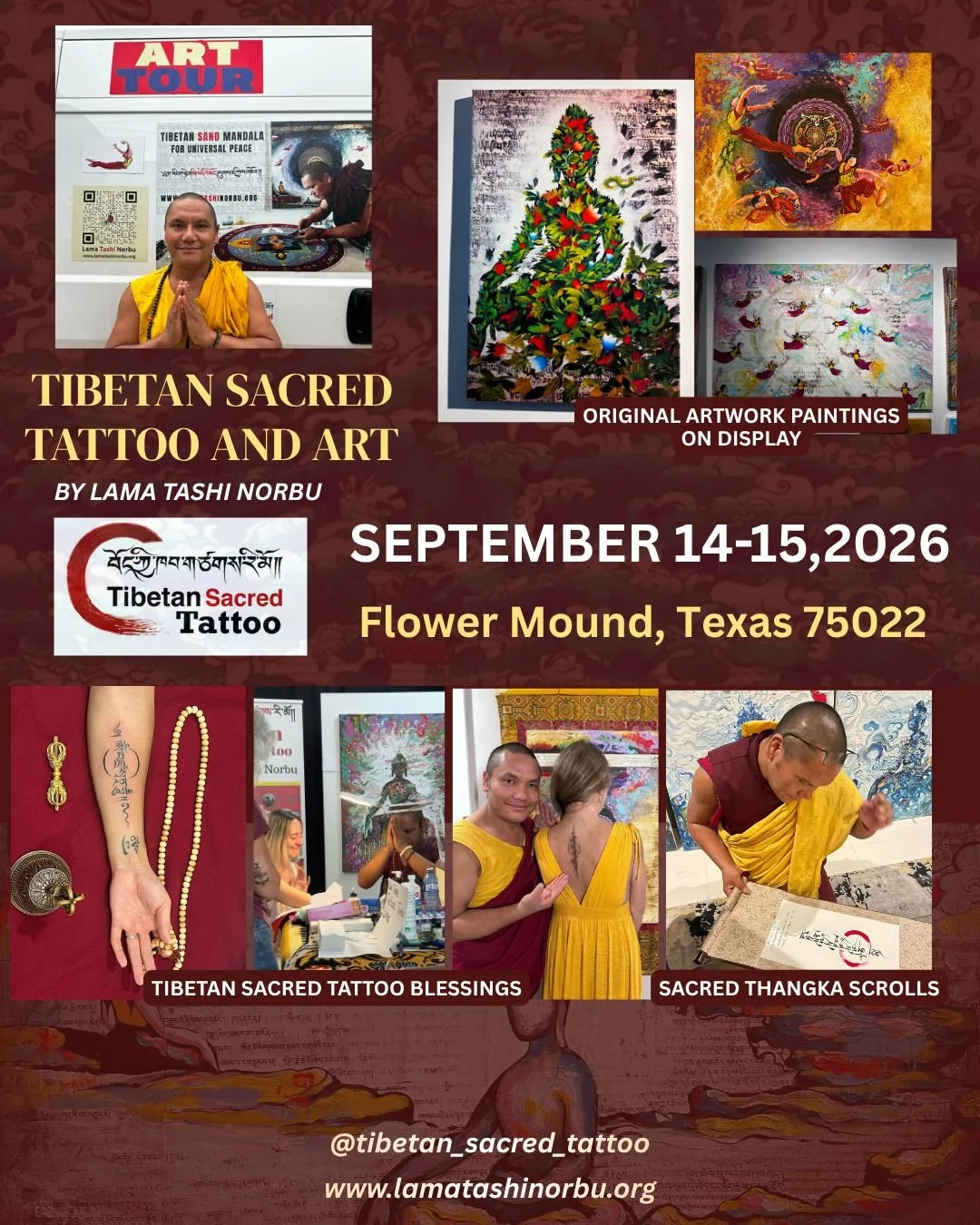 Tibetan Sacred Tattoo: Flower Mound, Texas, USA 