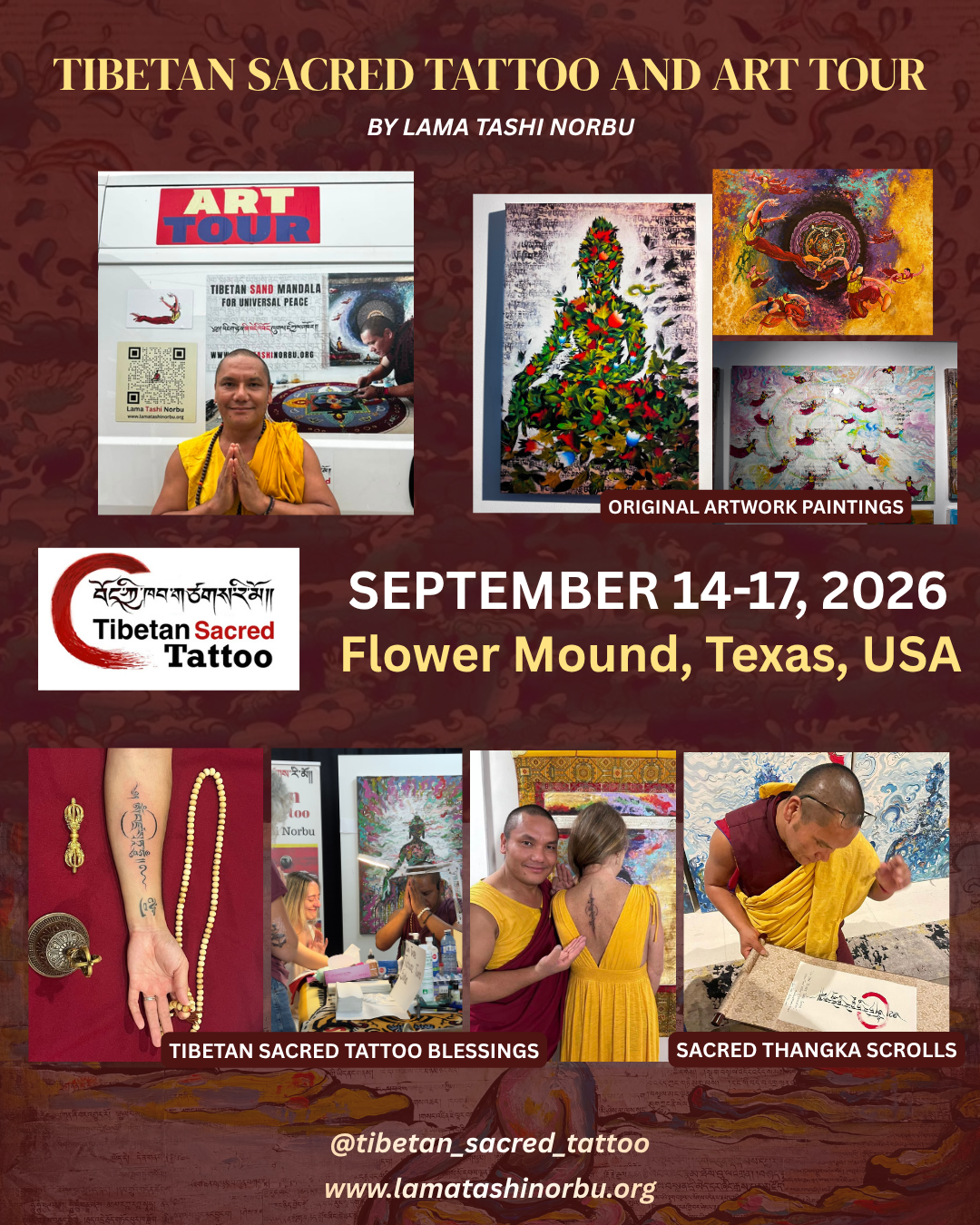 Tibetan Sacred Tattoo: Flower mound, Texas, USA