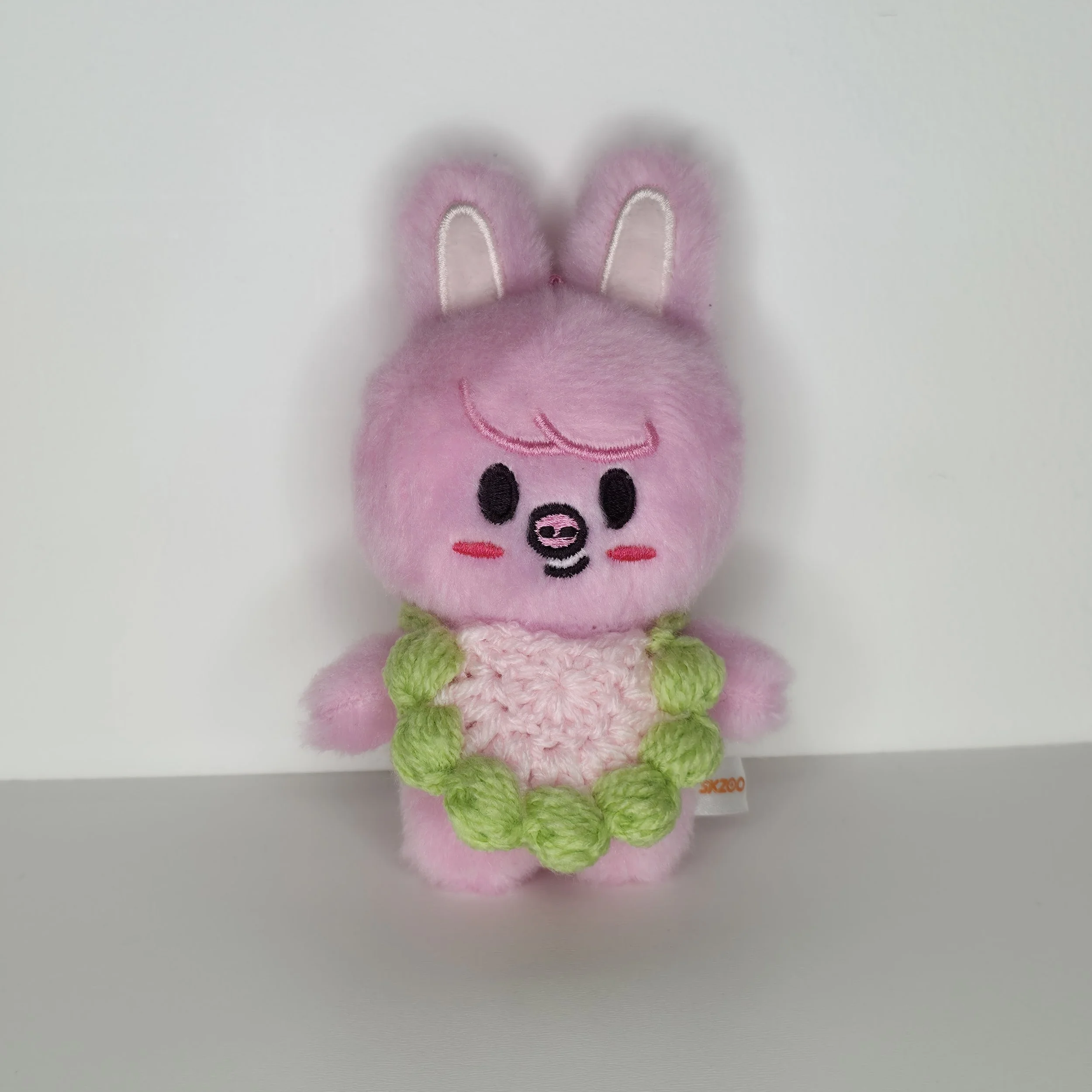 Green & Pink Bib Outfit for 10cm & Original Size Skzoo K-Pop Plush Doll (Stray Kids, SKZ)
