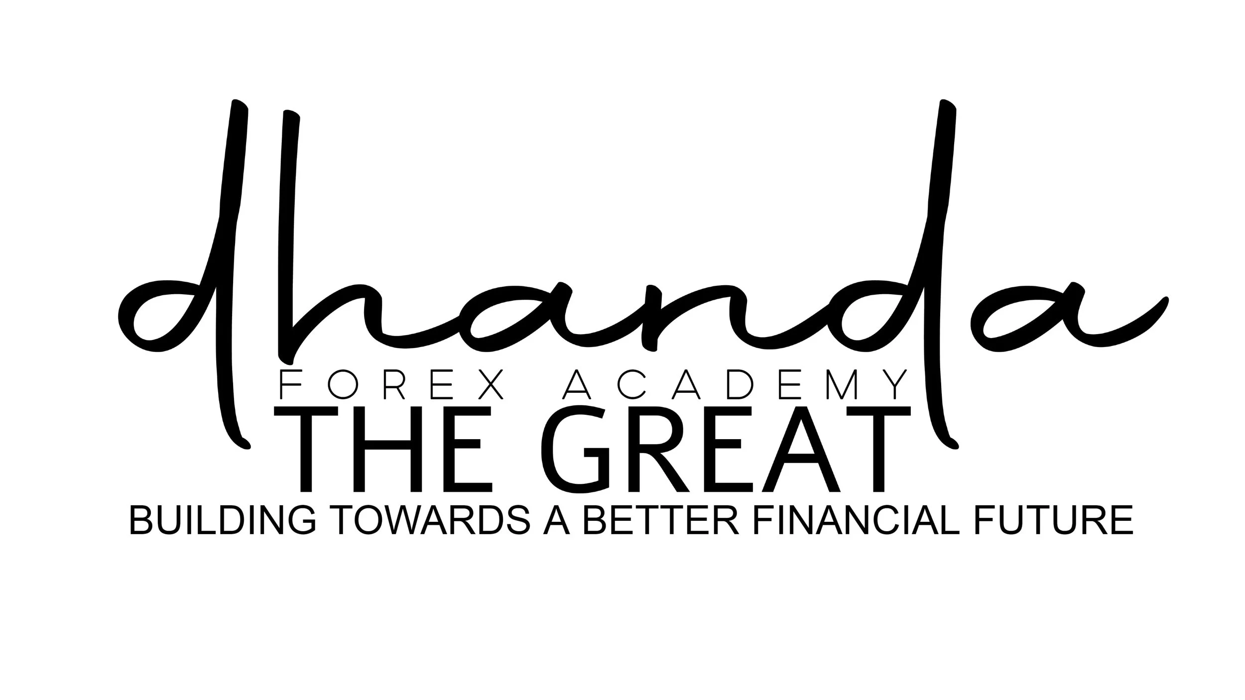Logo of The Great Dhanda Wealth Academy with the tagline 'Building Towards a Better Financial Future' in black text on a white background.