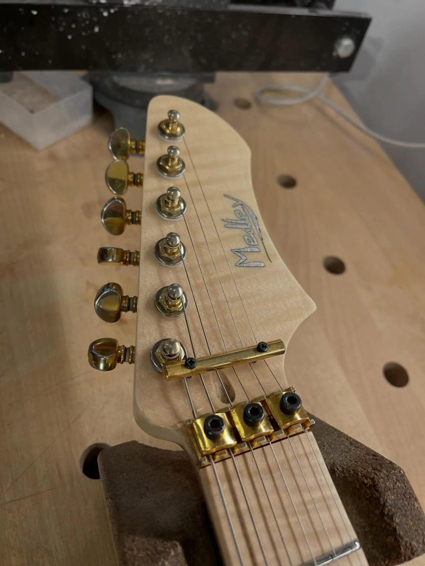 Fresh off the bench. 🛠️ This guitar was unplayable for a long time, but a new neck changes everything.

I hand crafted this replacement using flamed maple to give it the stability and feel it was missing. It&rsquo;s not just a repair; it&rsquo;s a r