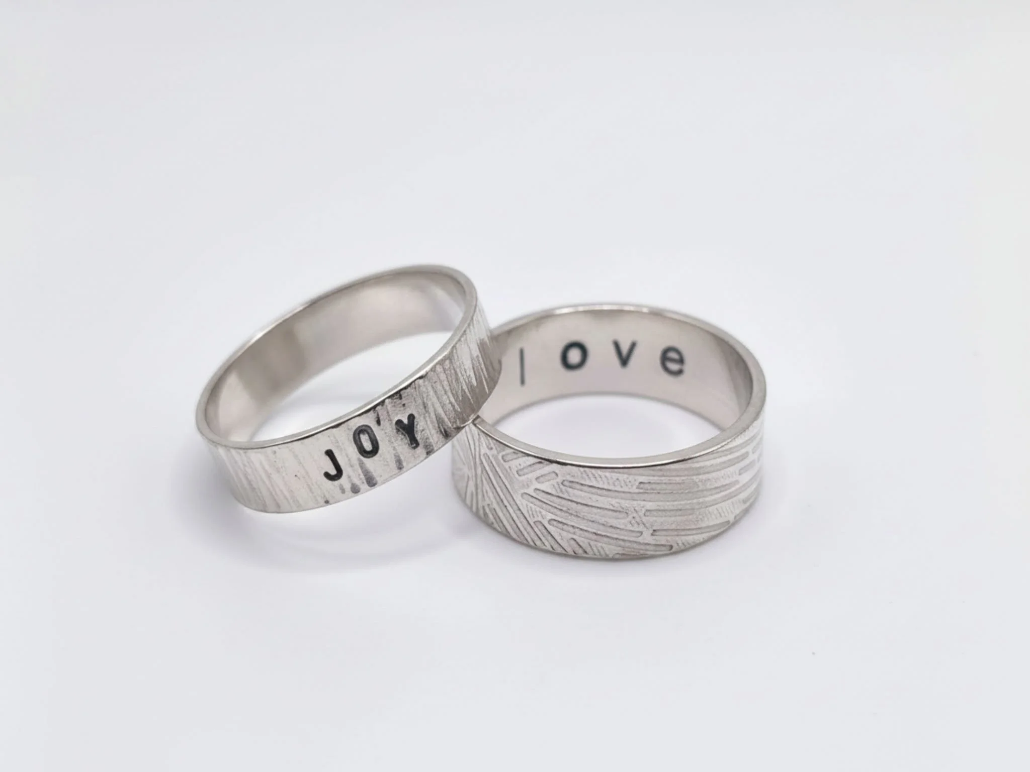 Stamped Silver Band Rings - Fri. Nov. 20th