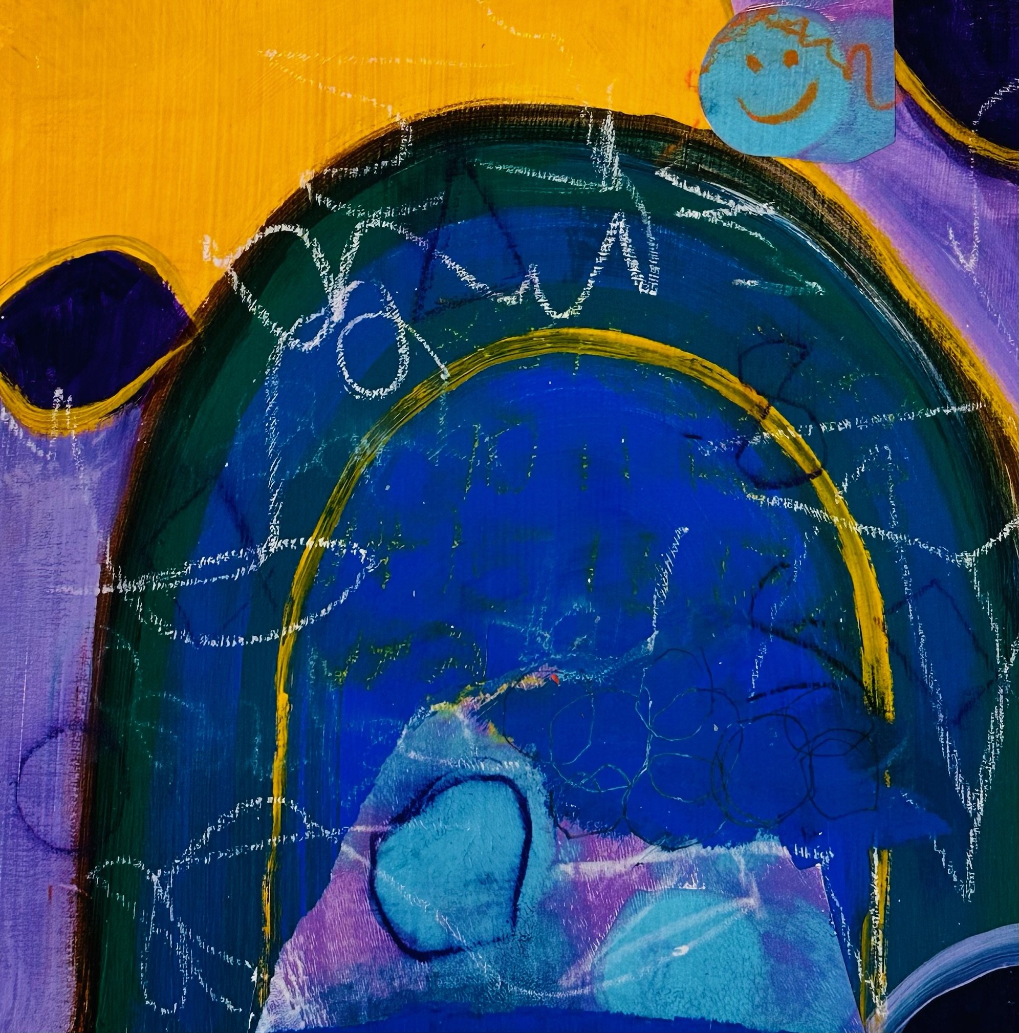 Blue Hill 
10 x 10
Mixed media on birch cradle board
