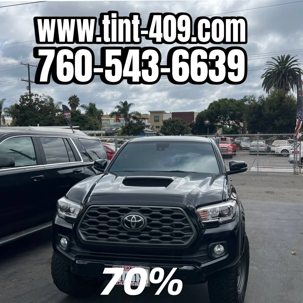 Ceramic IR windshield tint diagram showing heat rejection, UV protection and high visible light transmission – Oceanside Tint & Glass