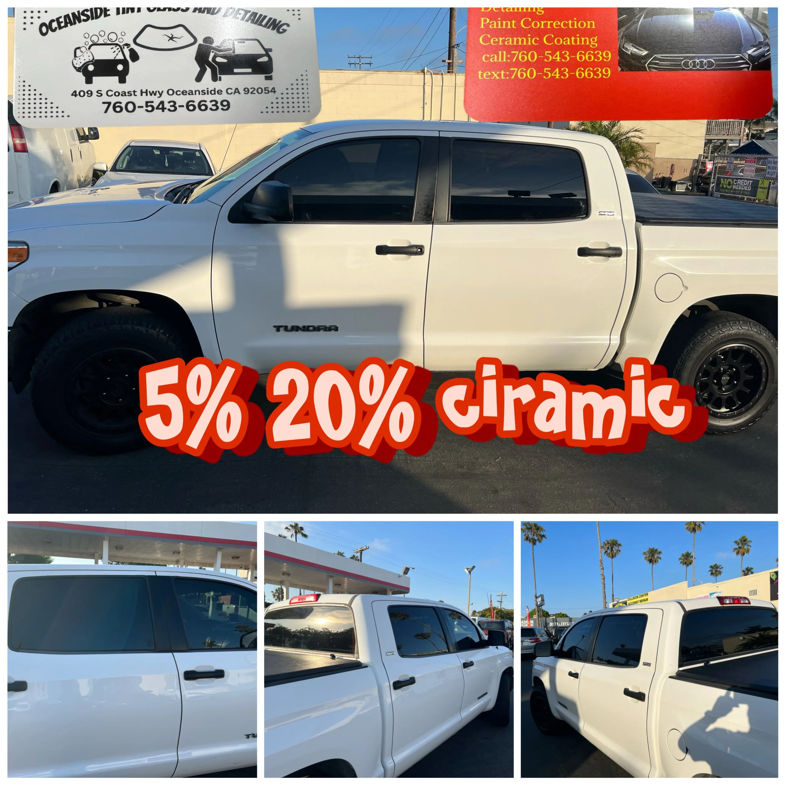 Installing ceramic IR window tint on front door glass – professional tint installation at Oceanside Tint & Glass