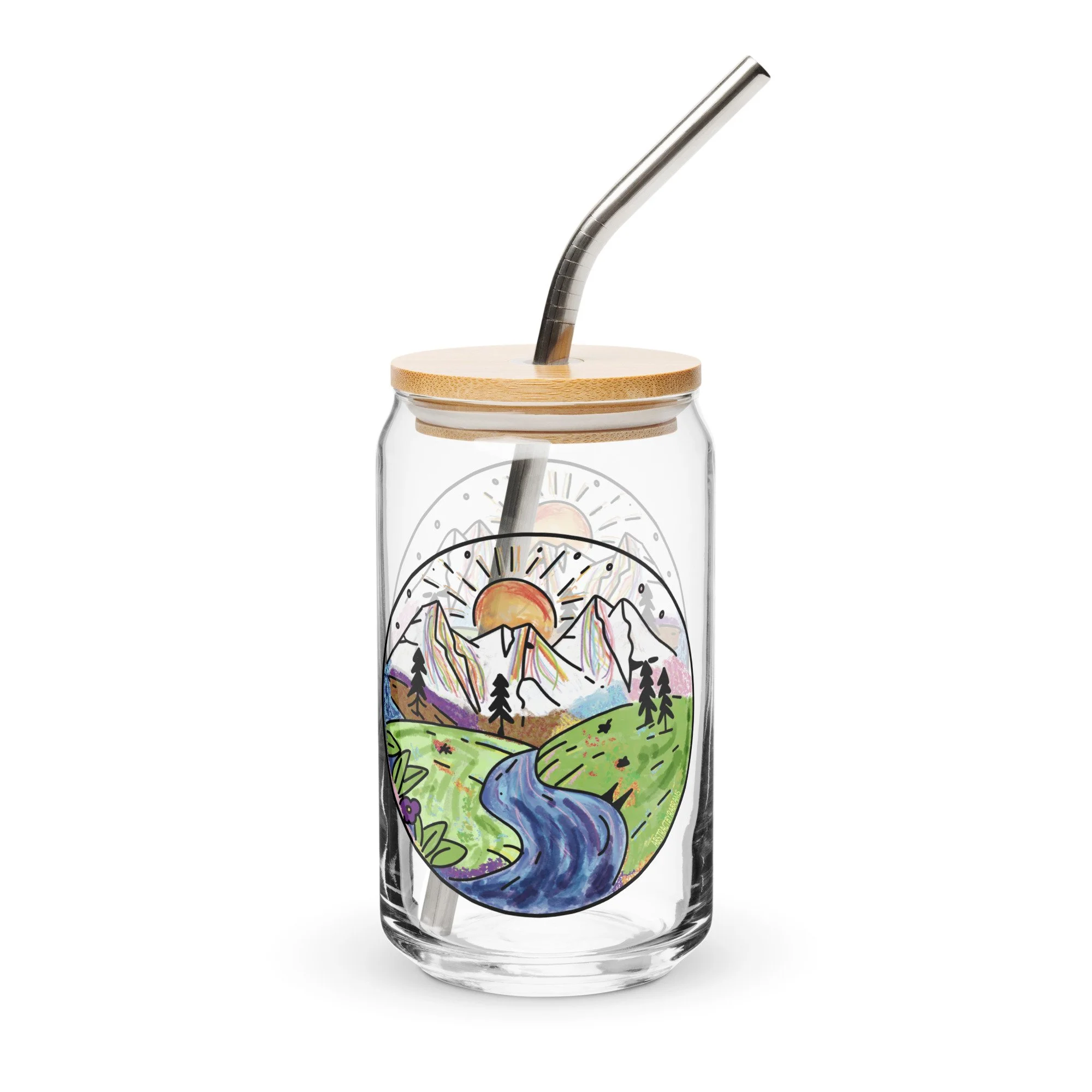 Progress Mountain Can-shaped glass - AbstractbyRabrams -