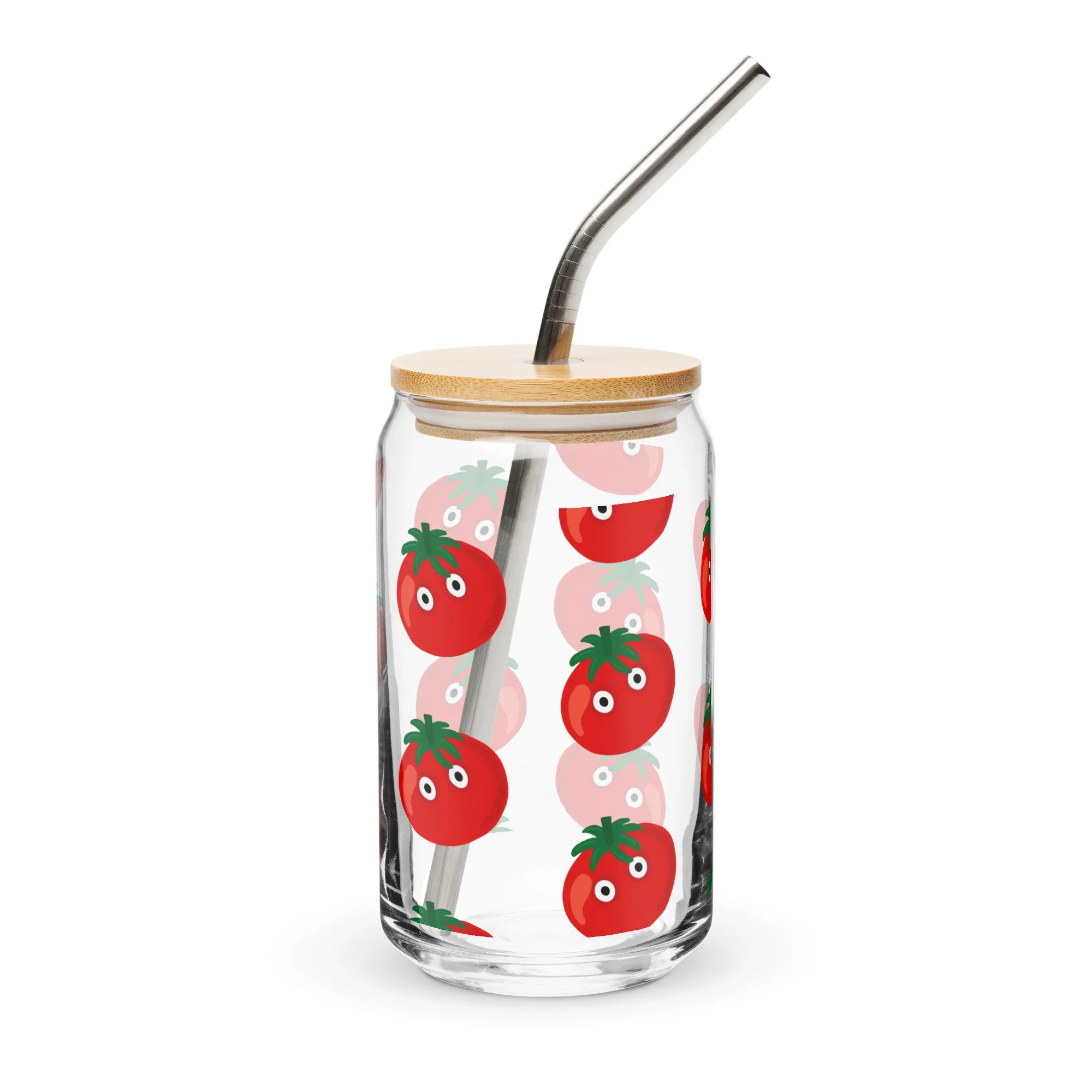Animated Tomato Can-Shaped Glass - AbstractbyRabrams -
