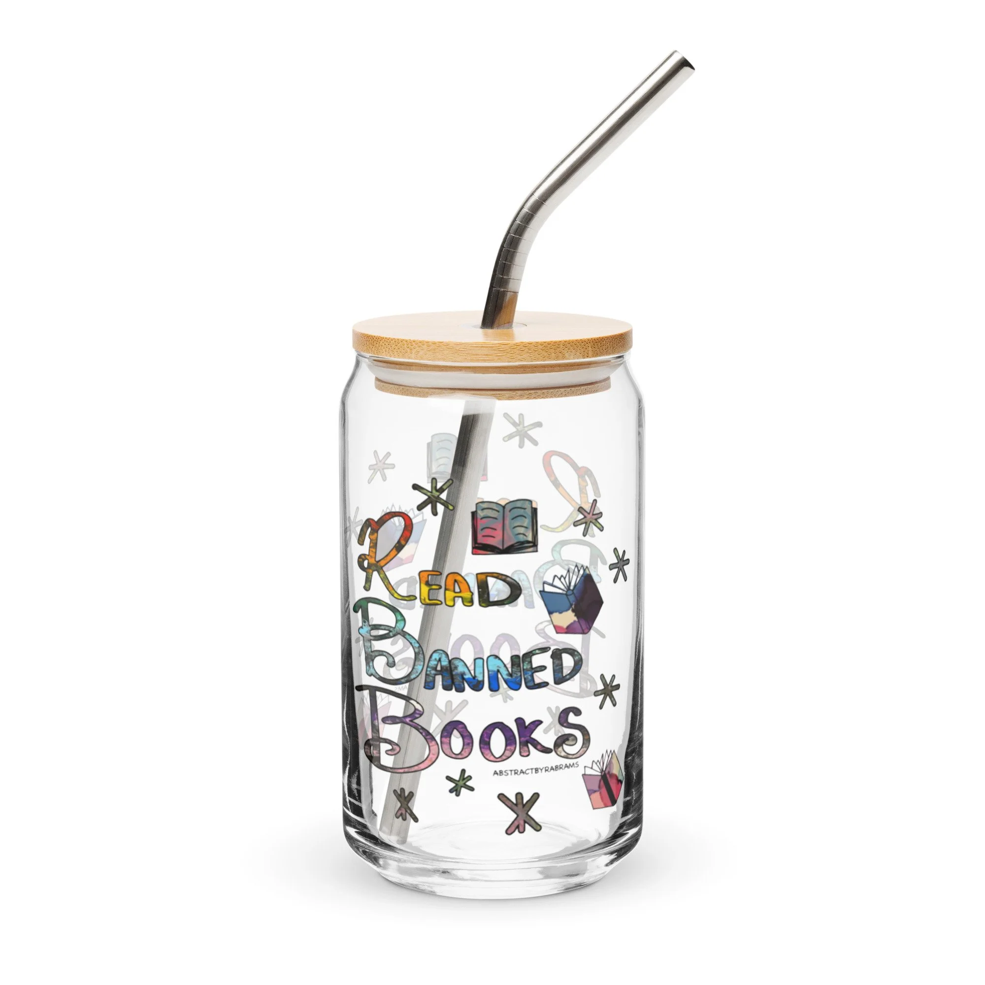 Read Banned Books Can-Shaped Glass - AbstractbyRabrams -