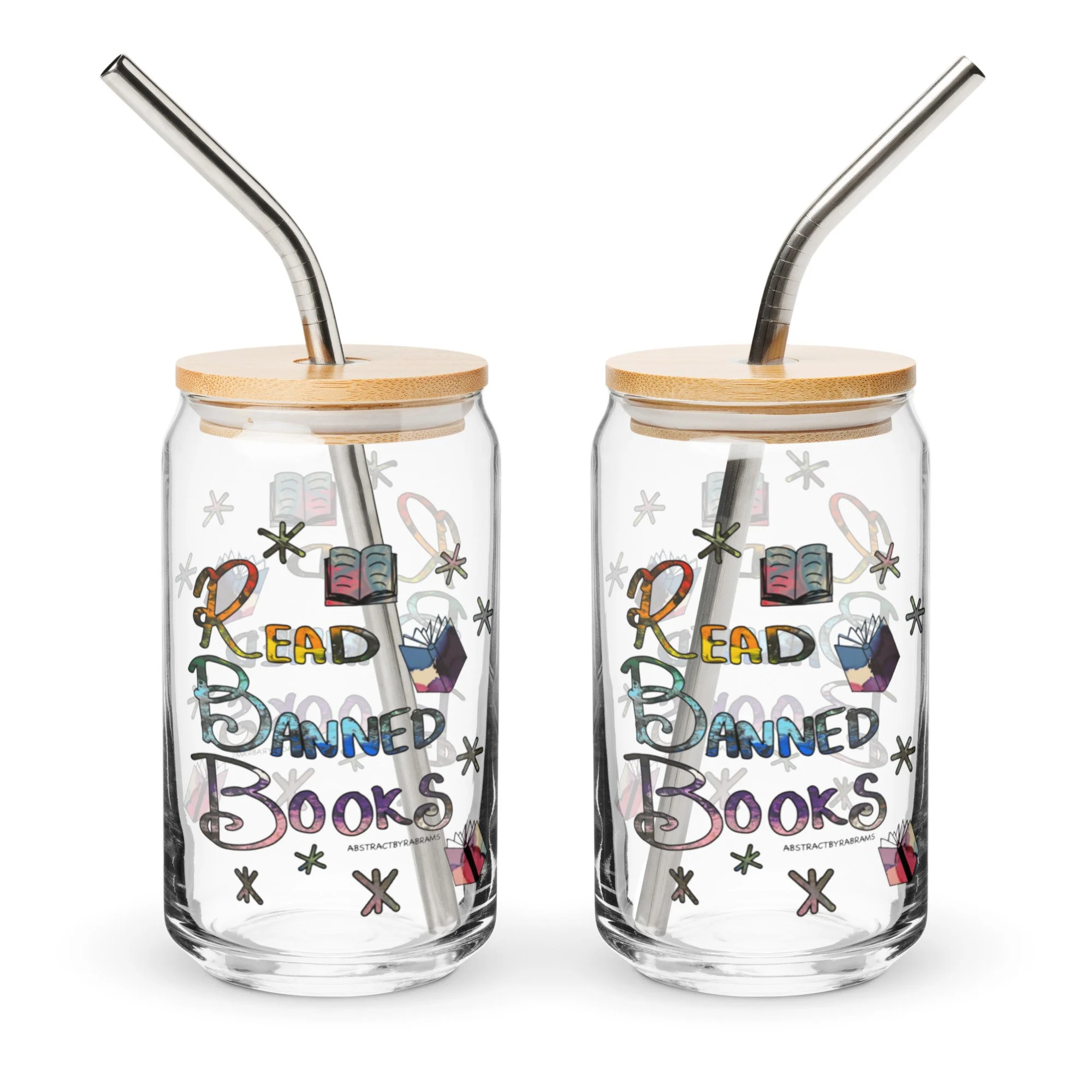 Read Banned Books Can-Shaped Glass - AbstractbyRabrams - 68F162ECC4799_16-oz-With-Lid-&-Straw