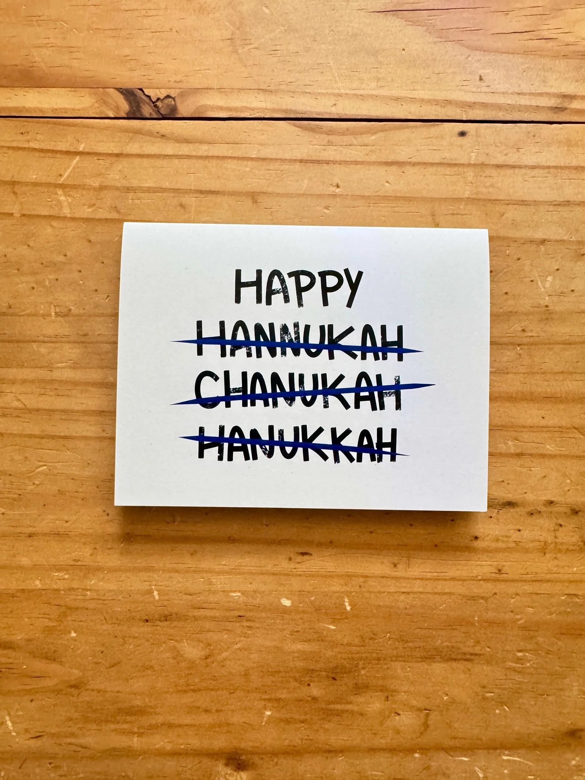 Funny Hannukah Greeting Card - AbstractbyRabrams -