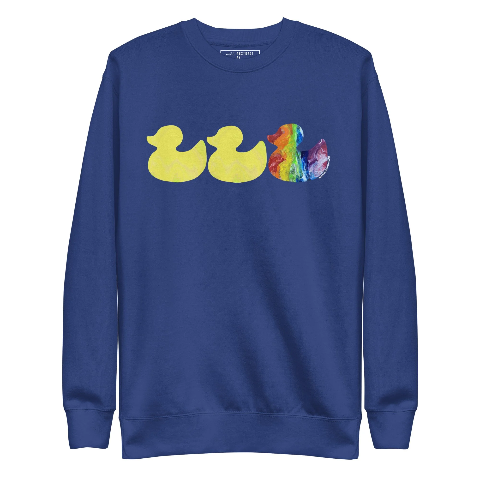 Duck Duck Gray Duck Pride Unisex Premium Sweatshirt - AbstractbyRabrams - 692FABD577D69_Team-Royal-S