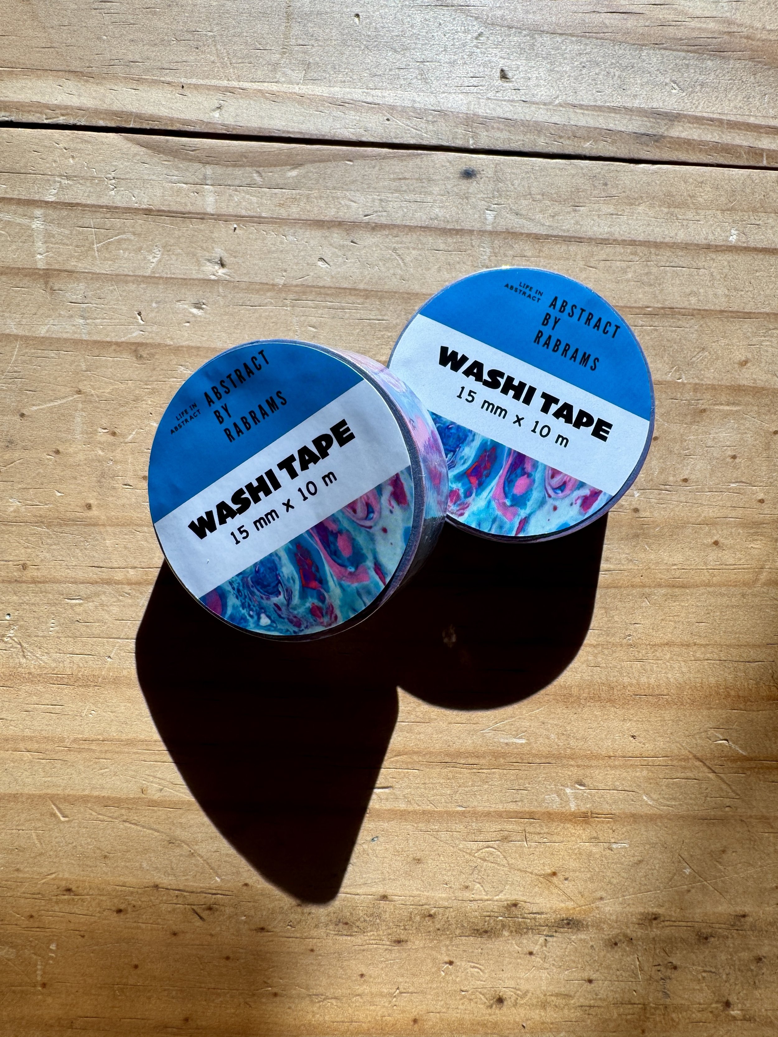 Abstract Pink and Blue Washi Tape - AbstractbyRabrams -