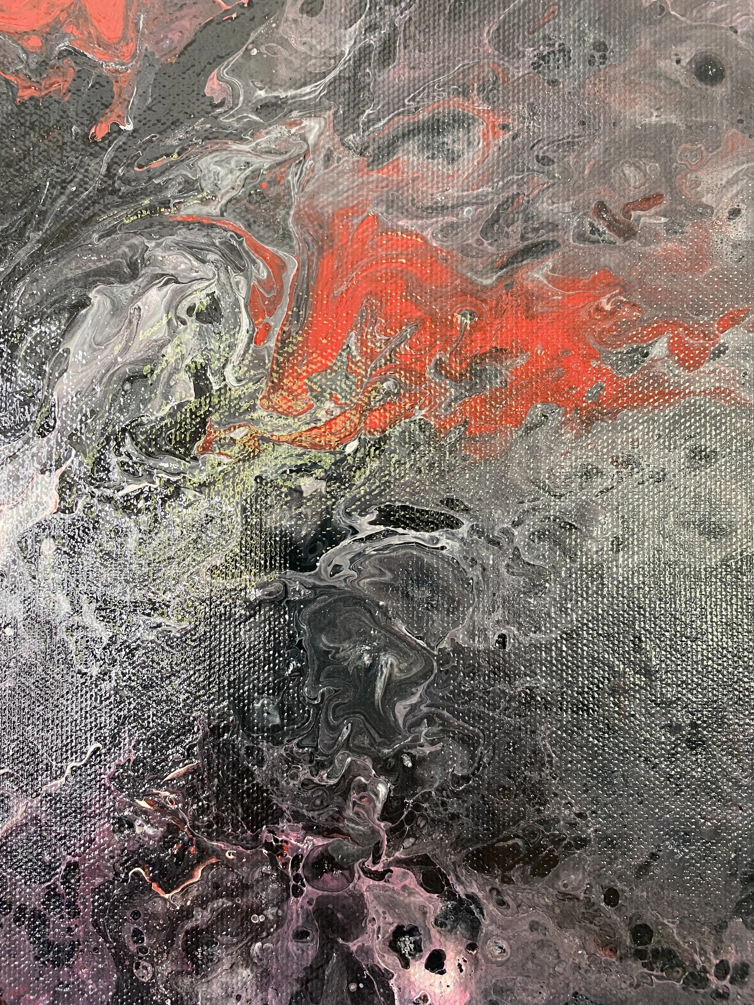 Martian Skies - 11"x14" Abstract Acrylic Pour Painting - AbstractbyRabrams -