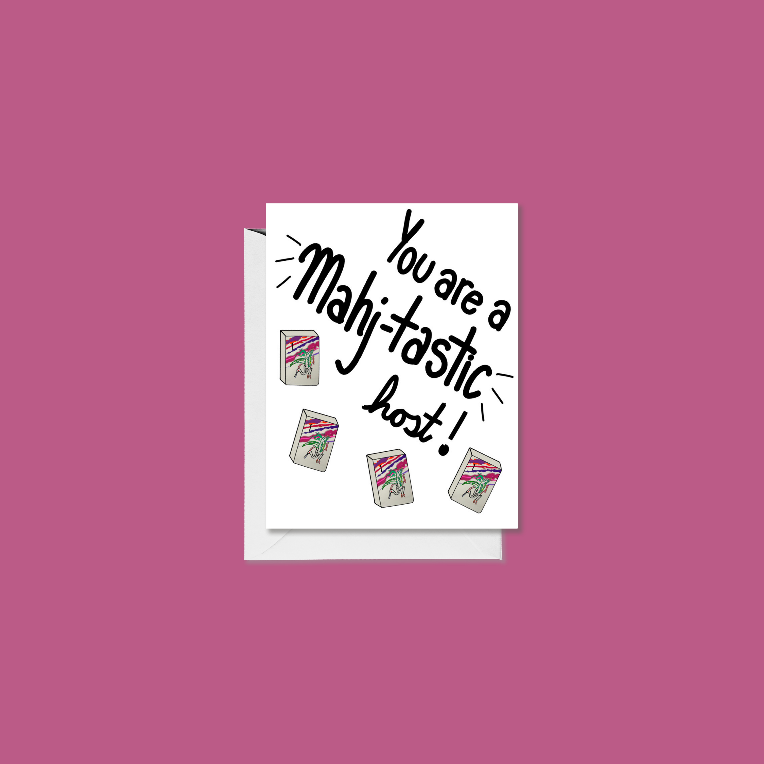 Mahjong Host Card - AbstractbyRabrams -