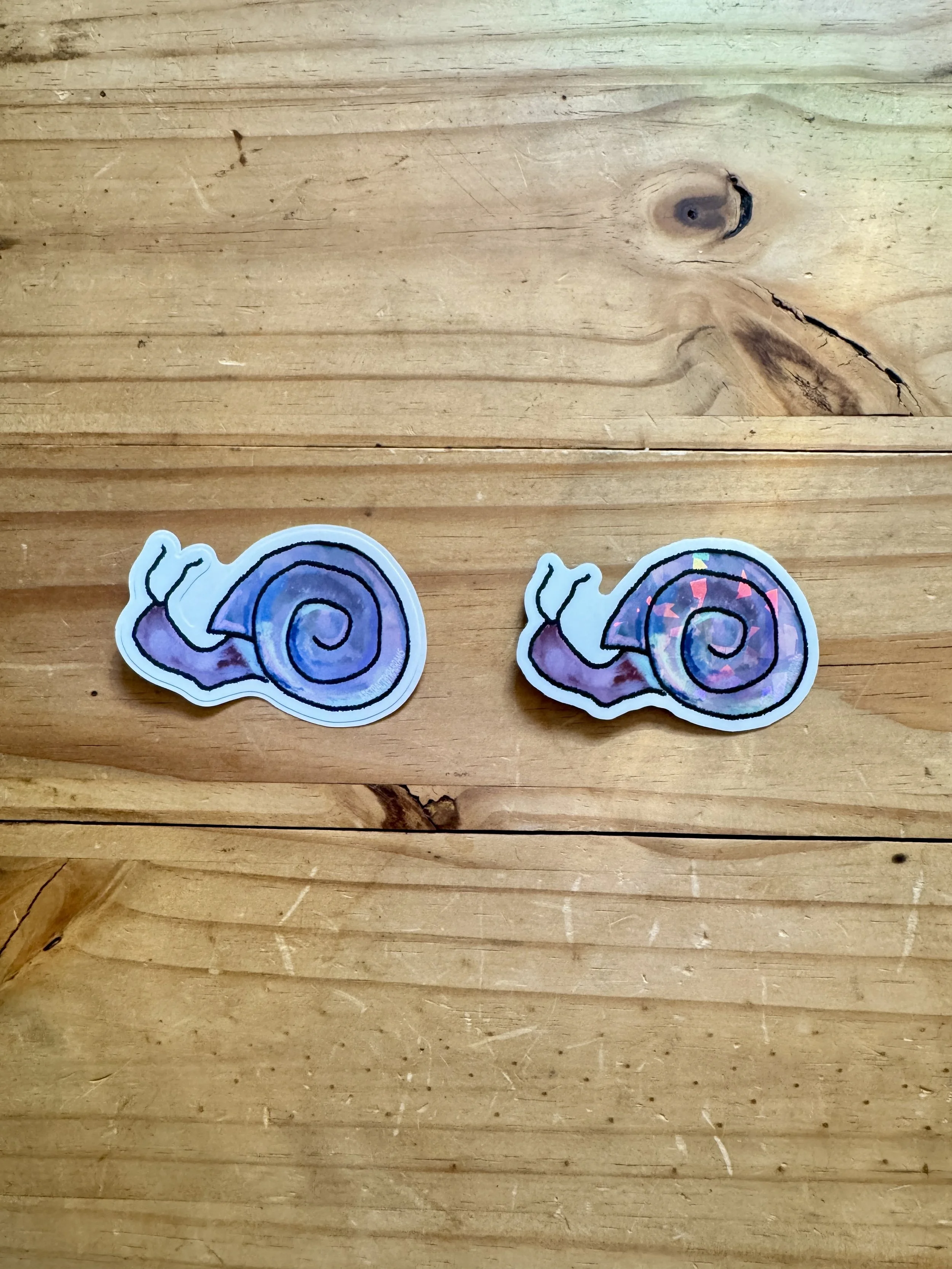 Disco Hand Drawn Snail Sticker - 3" - AbstractbyRabrams -