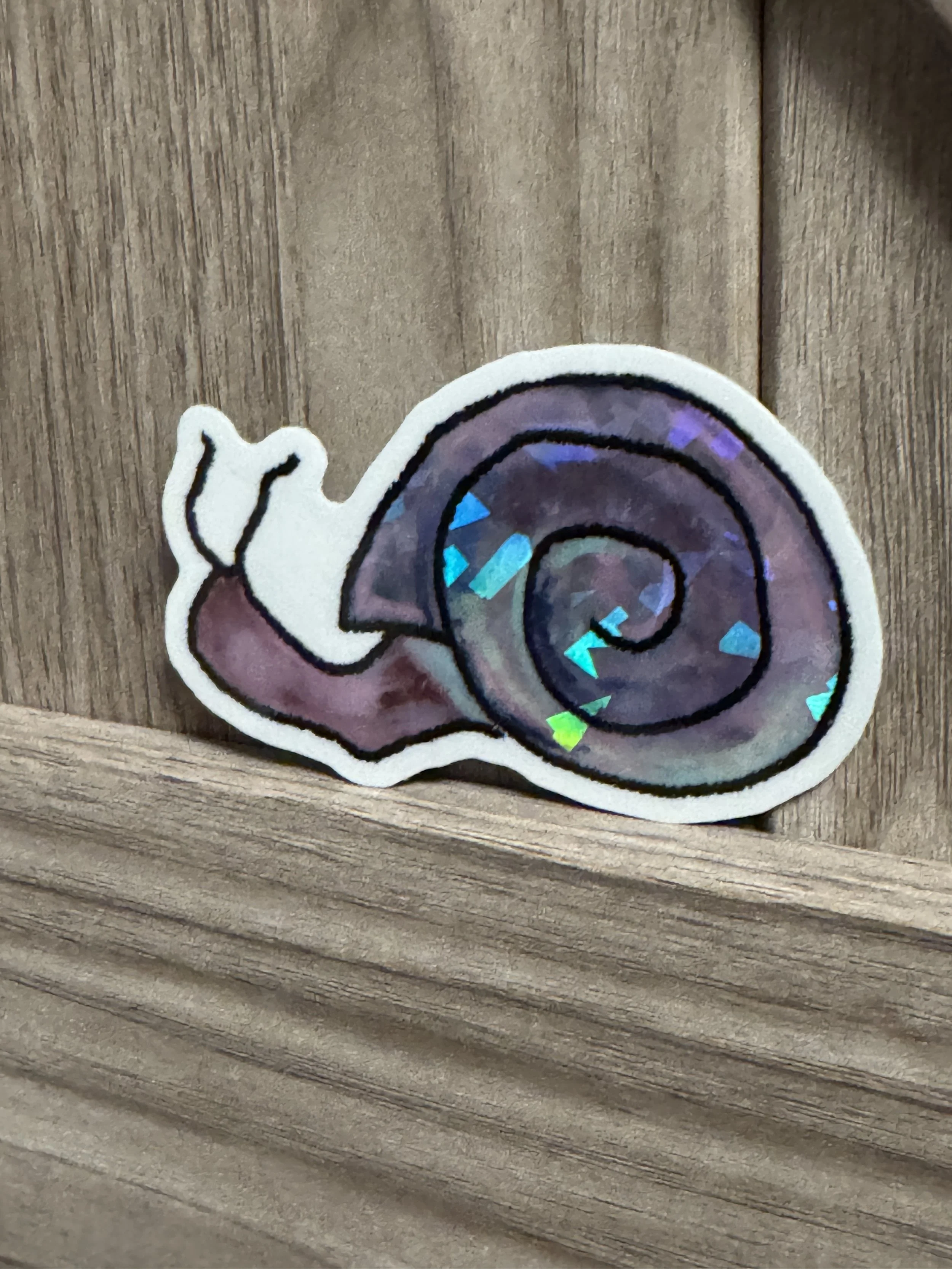 Disco Hand Drawn Snail Sticker - 3" - AbstractbyRabrams -