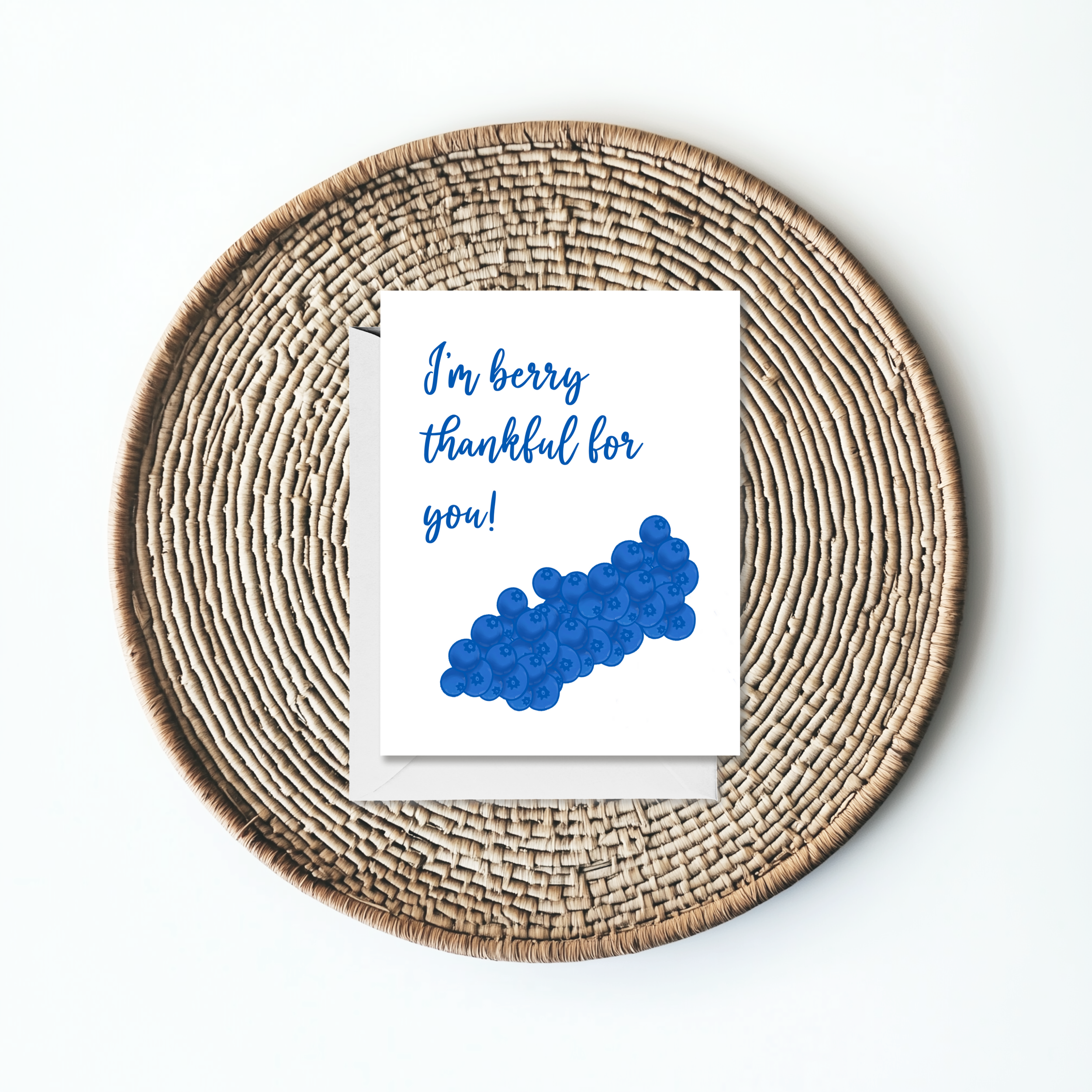 Berry Thankful for You Card - AbstractbyRabrams -