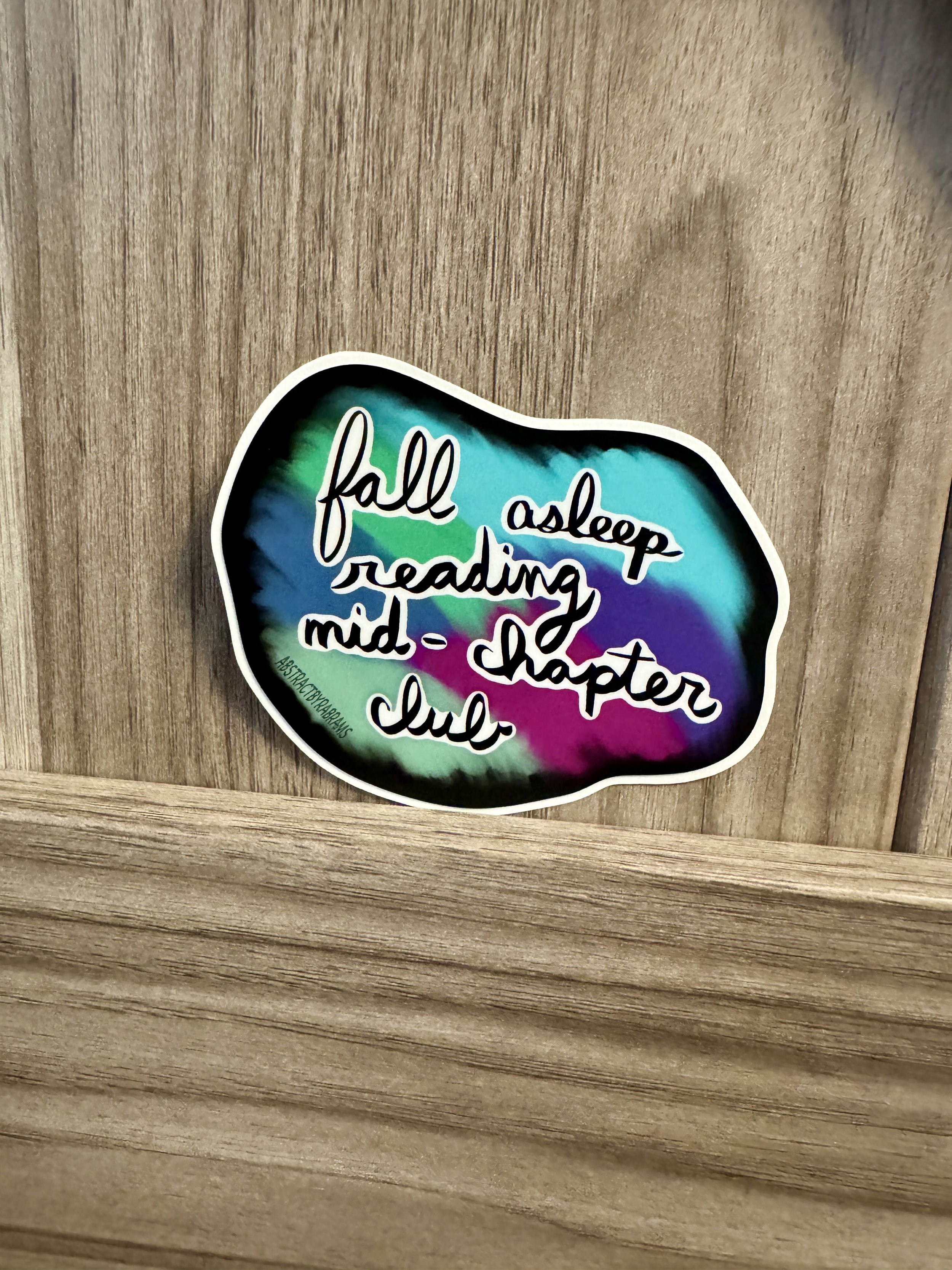 Fall Asleep Reading Mid-Chapter Club Sticker - AbstractbyRabrams -