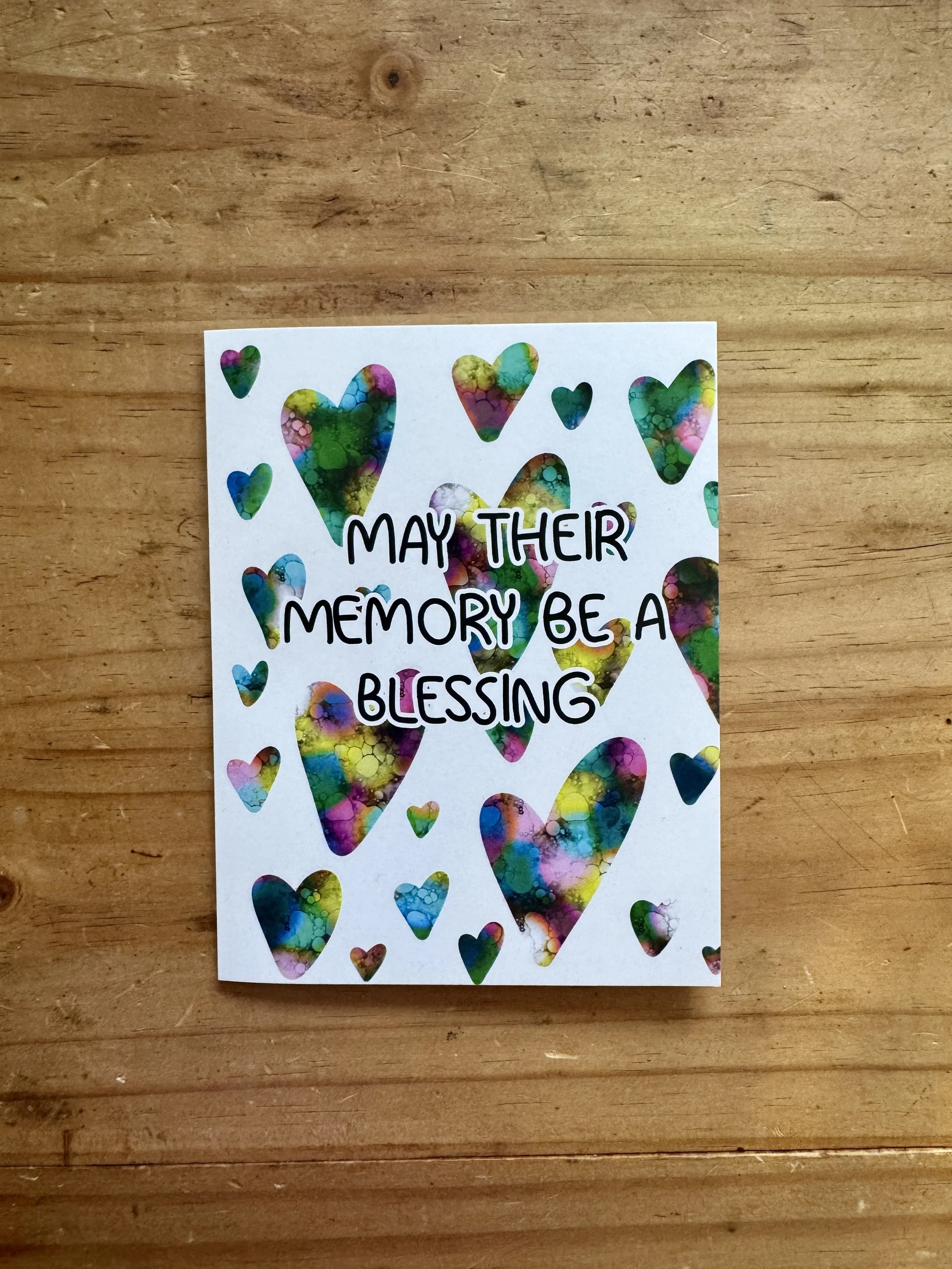 May Their Memory Be a Blessing Greeting Card - AbstractbyRabrams -
