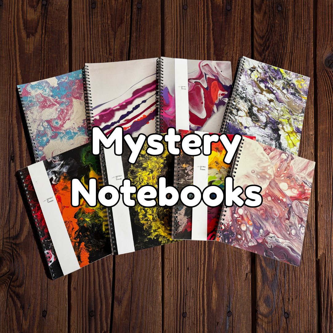 Mystery Softcover Spiral Blank Notebooks - 7 inch x 9 inch - AbstractbyRabrams -
