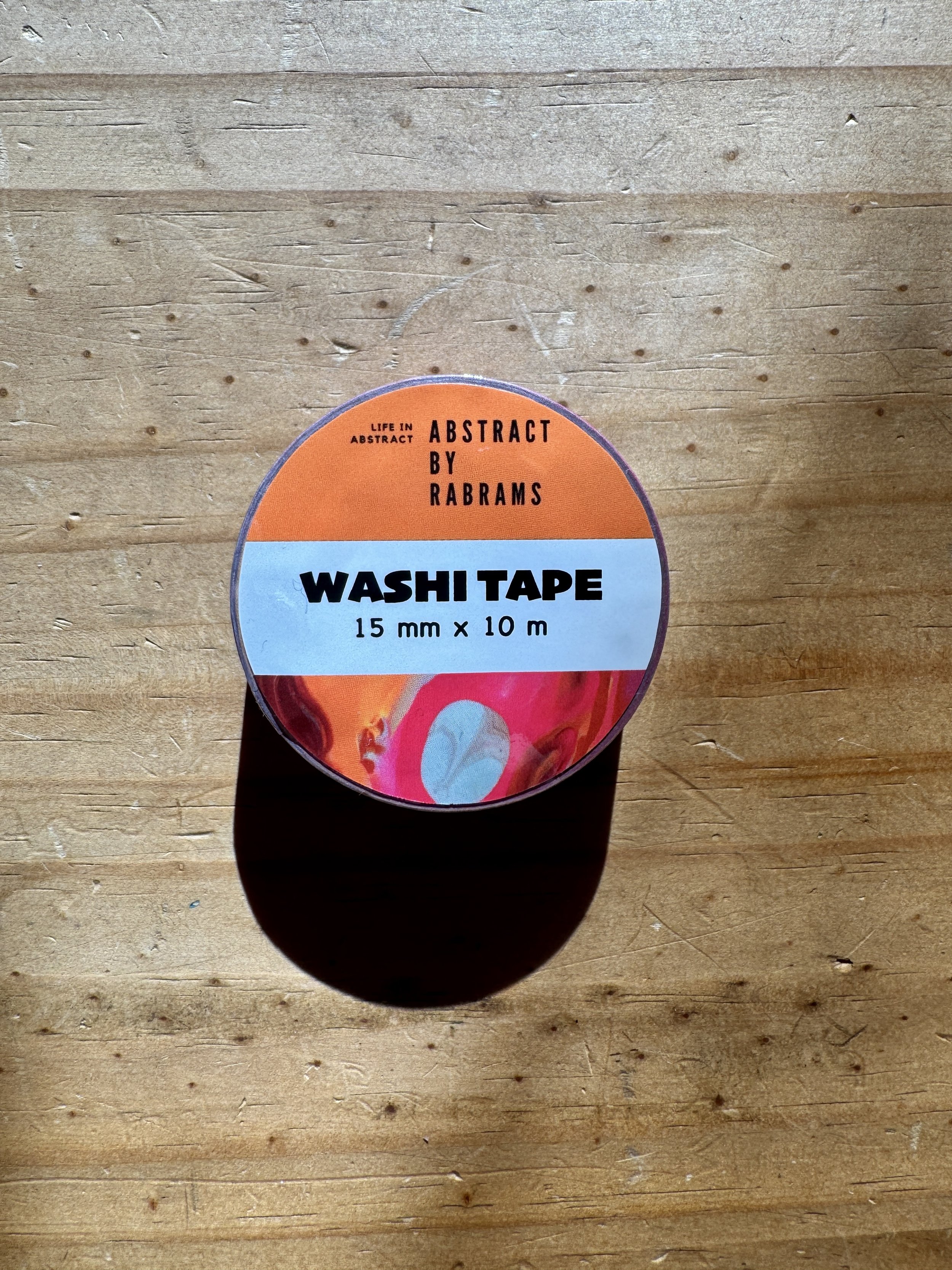 Abstract Pink and Orange Washi Tape - AbstractbyRabrams -