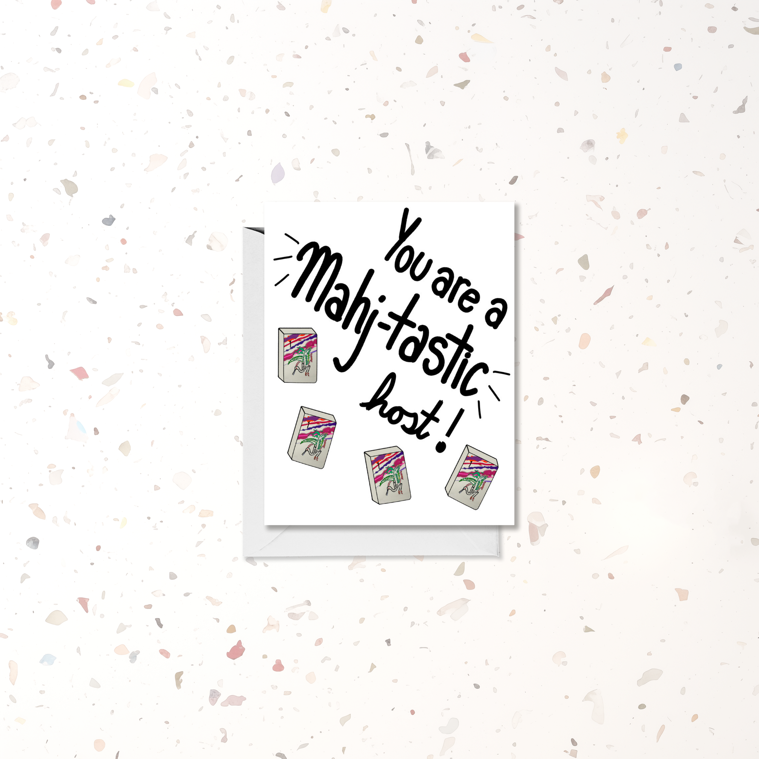 Mahjong Host Card - AbstractbyRabrams -