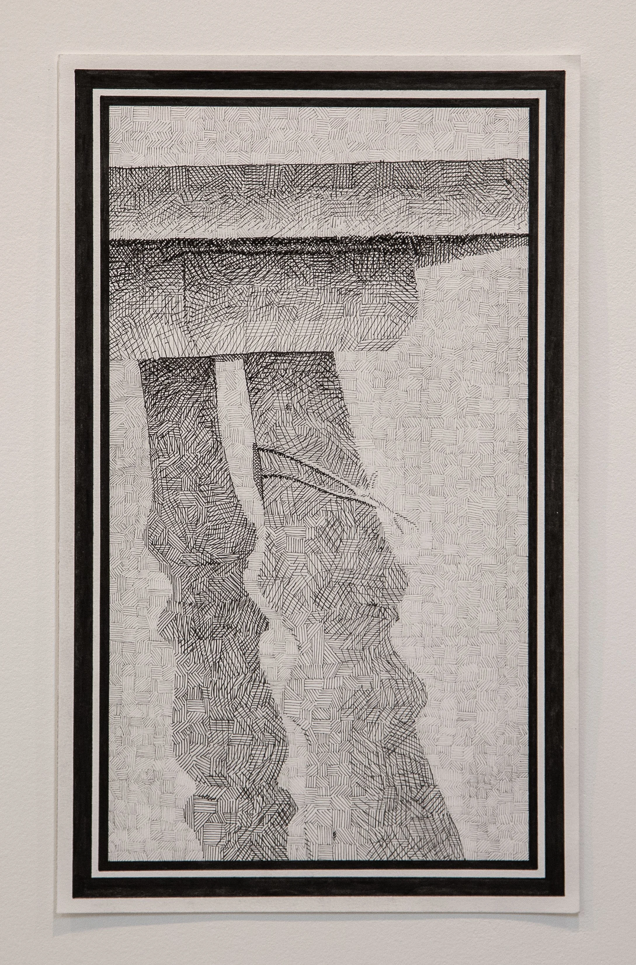 "On a string", Pen and Ink, 7.75 x 12.75", 2025