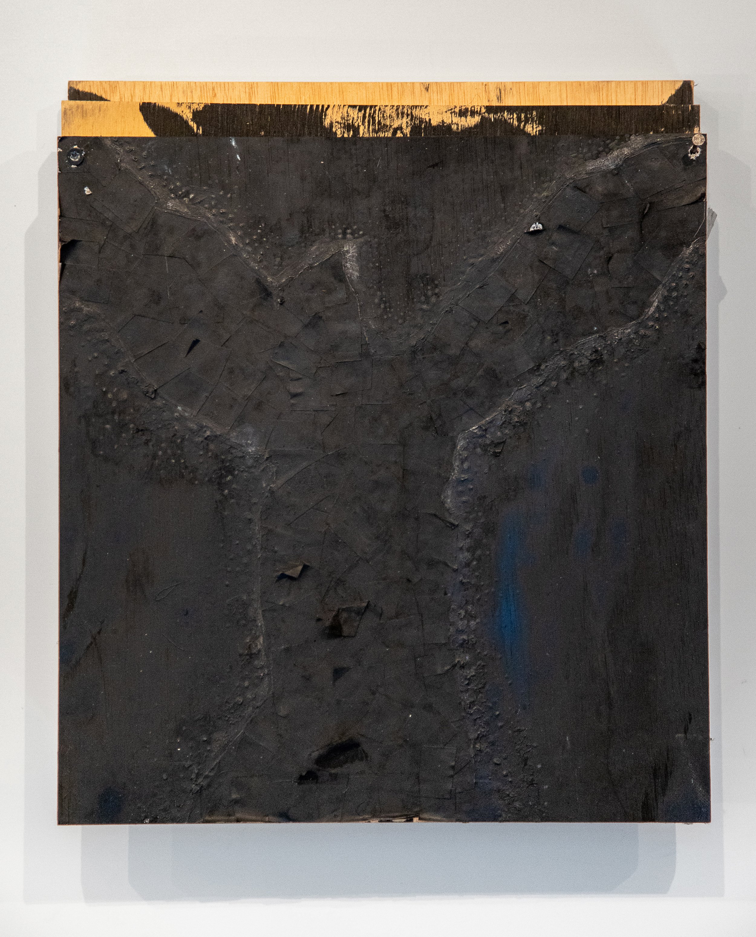 "Crucifixion in Black", Multi-media, 12 x 14.5 x 2.5", 2025