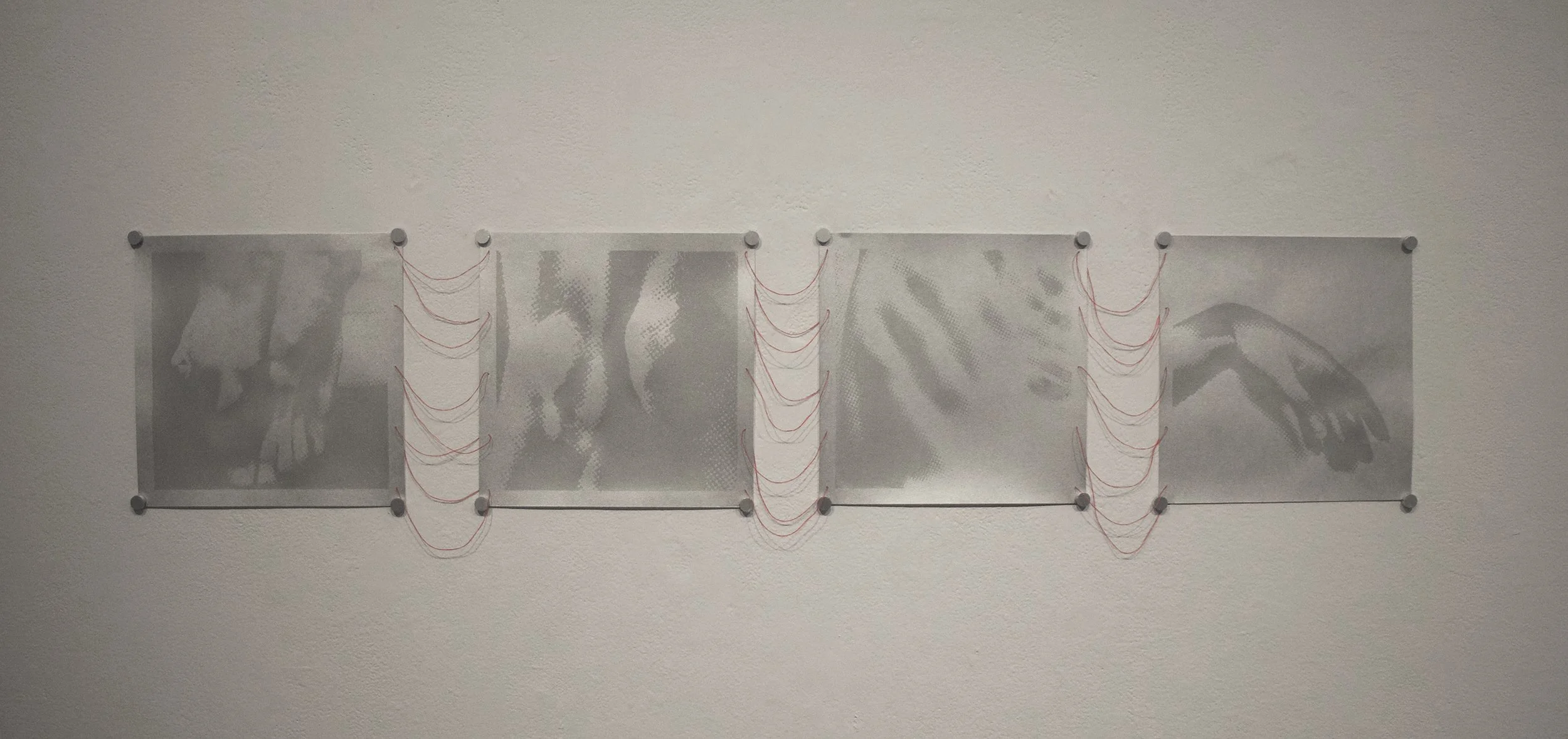 "Fragmented Crucifixion", Multi-media, 9 x 45", 2025