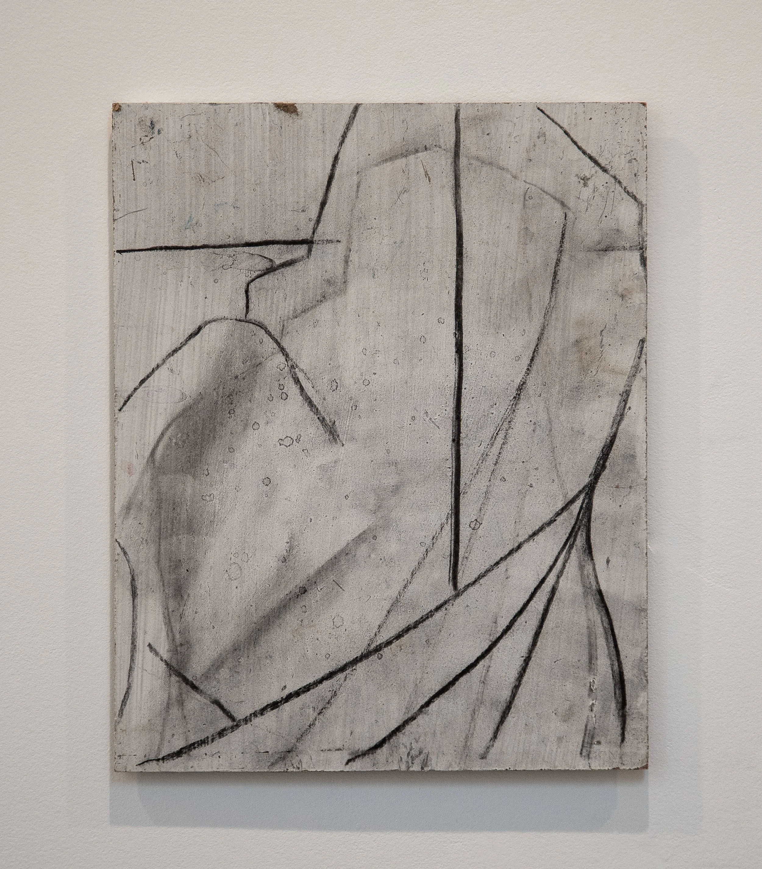 "Madonna and Child (Mama was a thin man)", Charcoal on Board, 8 x 10", 2025