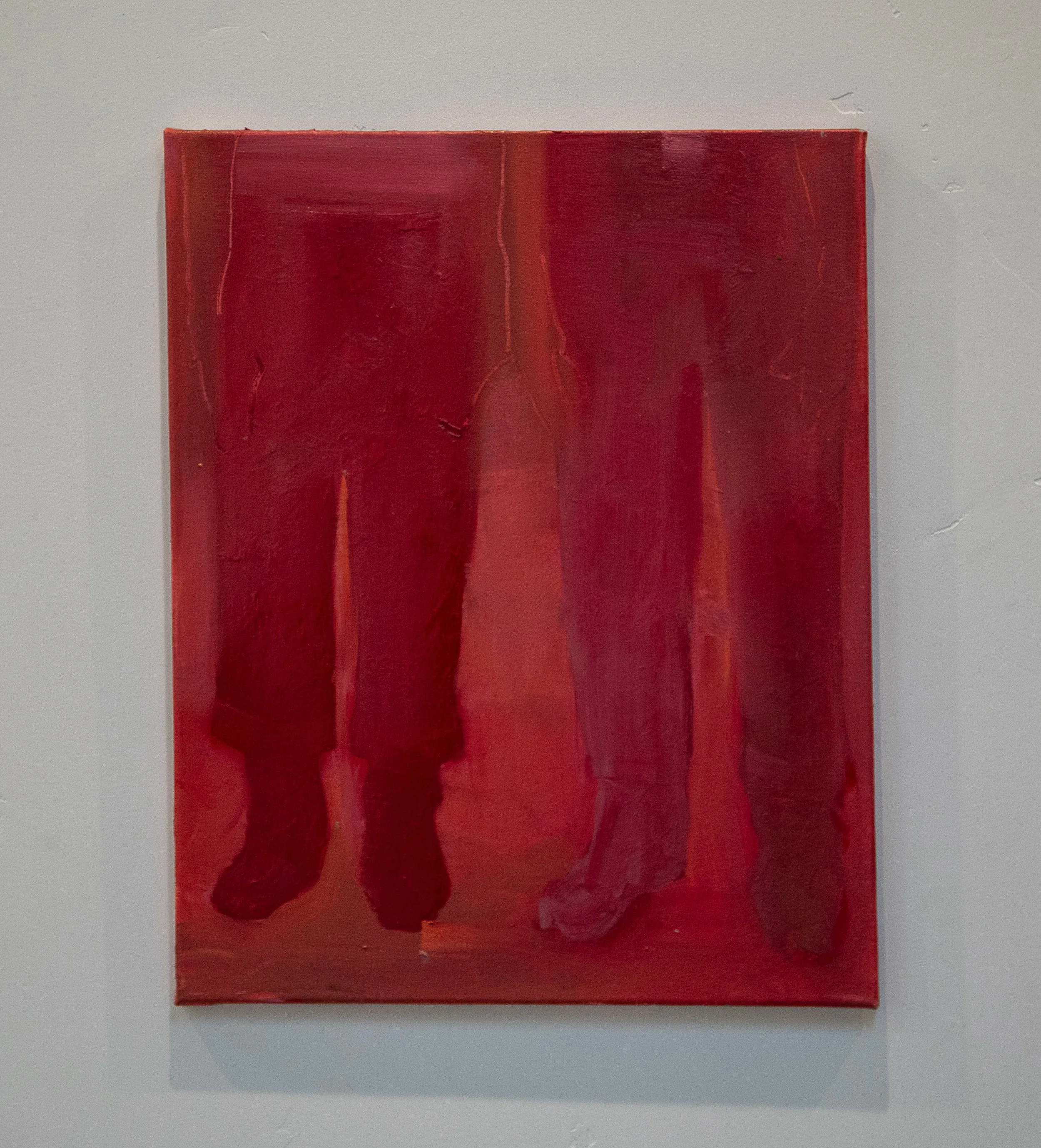 "pecking", Oil on Canvas, 16 x 20", 2024