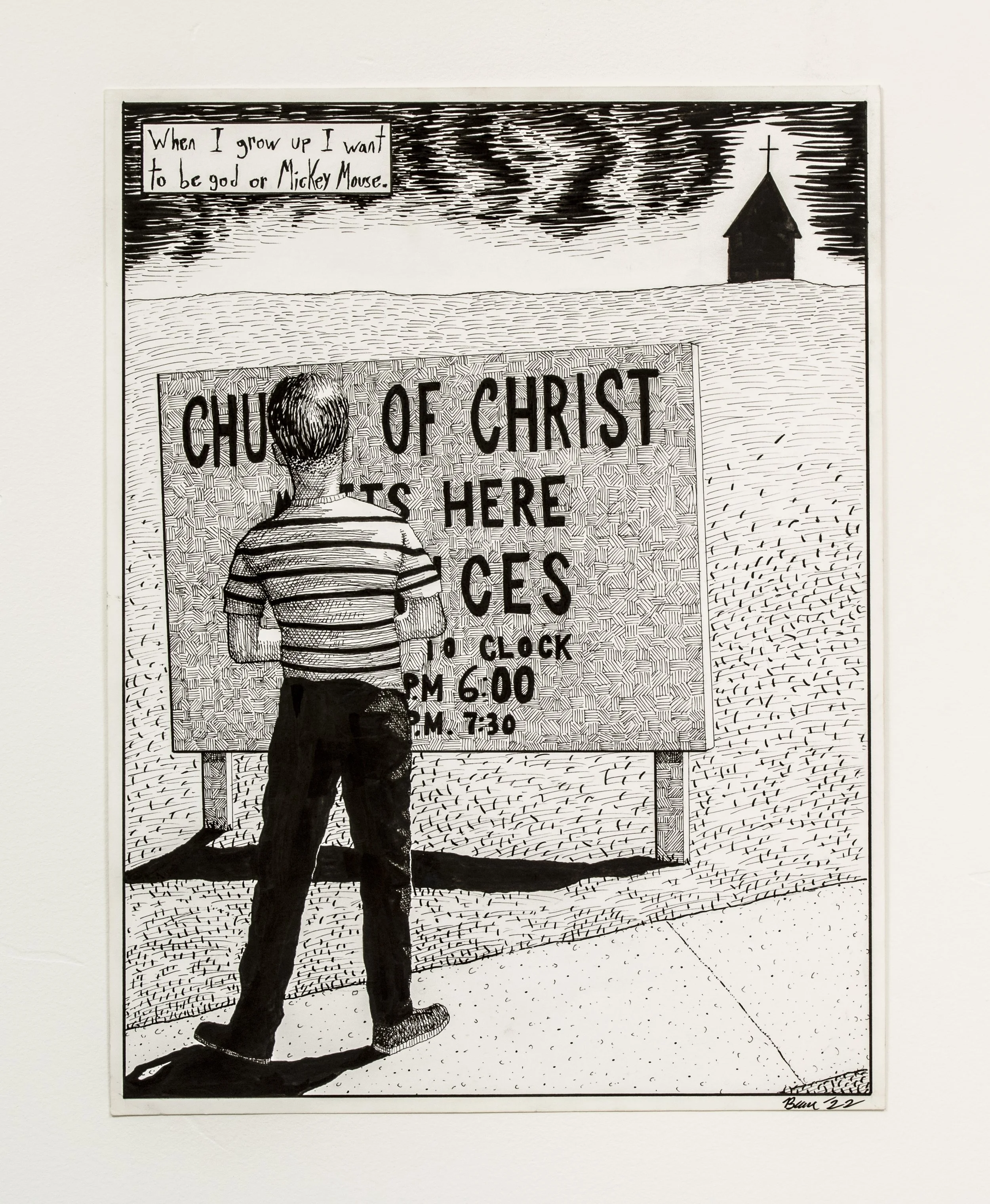 Untitled (When I grow up...), Pen and Ink, 11 x 14.5", 2022