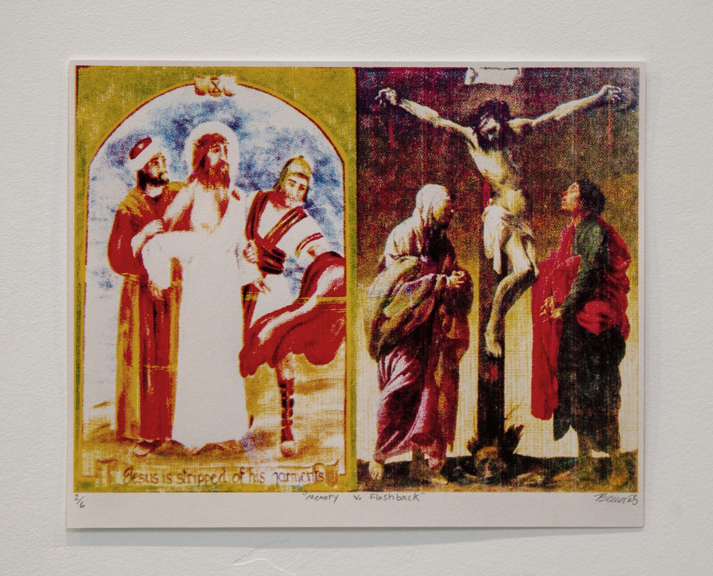 "Memory vs. Flashback (study no.1)", Silkscreen, 7.5 x 6", 2025