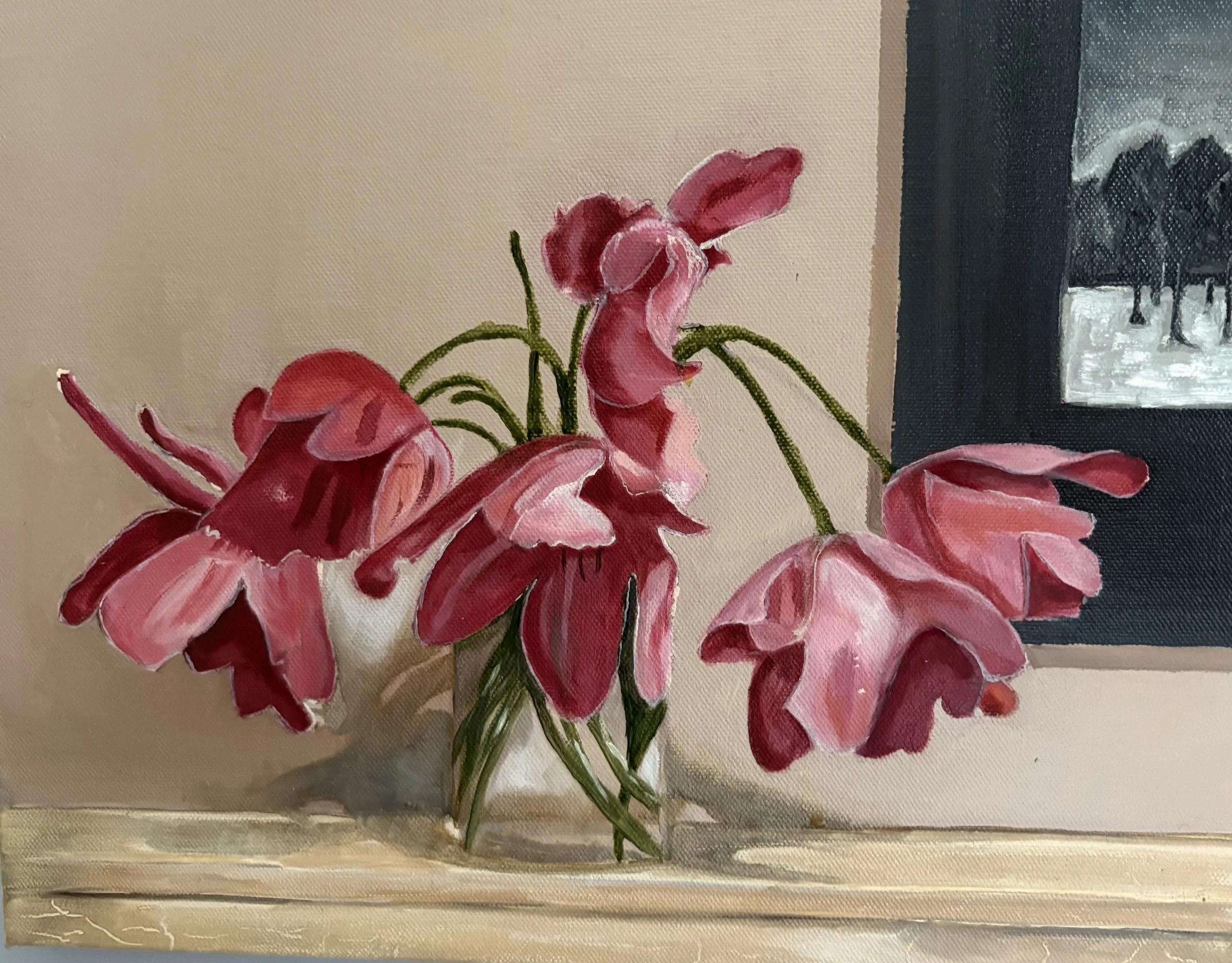 Tulips /oil on canvas 10"X14"