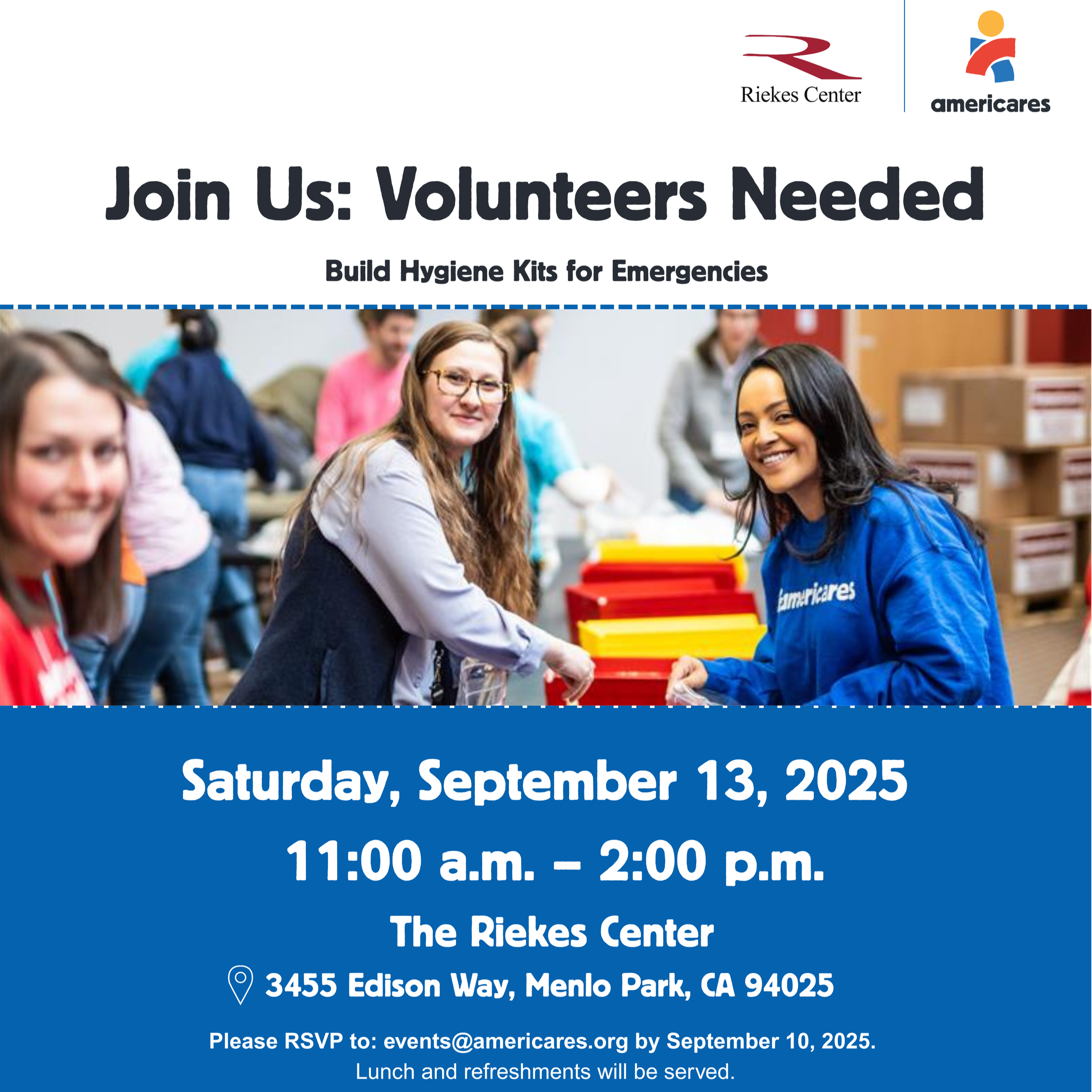 Americares and The Riekes Center: Join Us! Volunteers Needed
