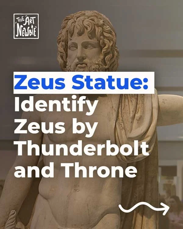 Zeus Statue: Identify Zeus by Thunderbolt and Throne