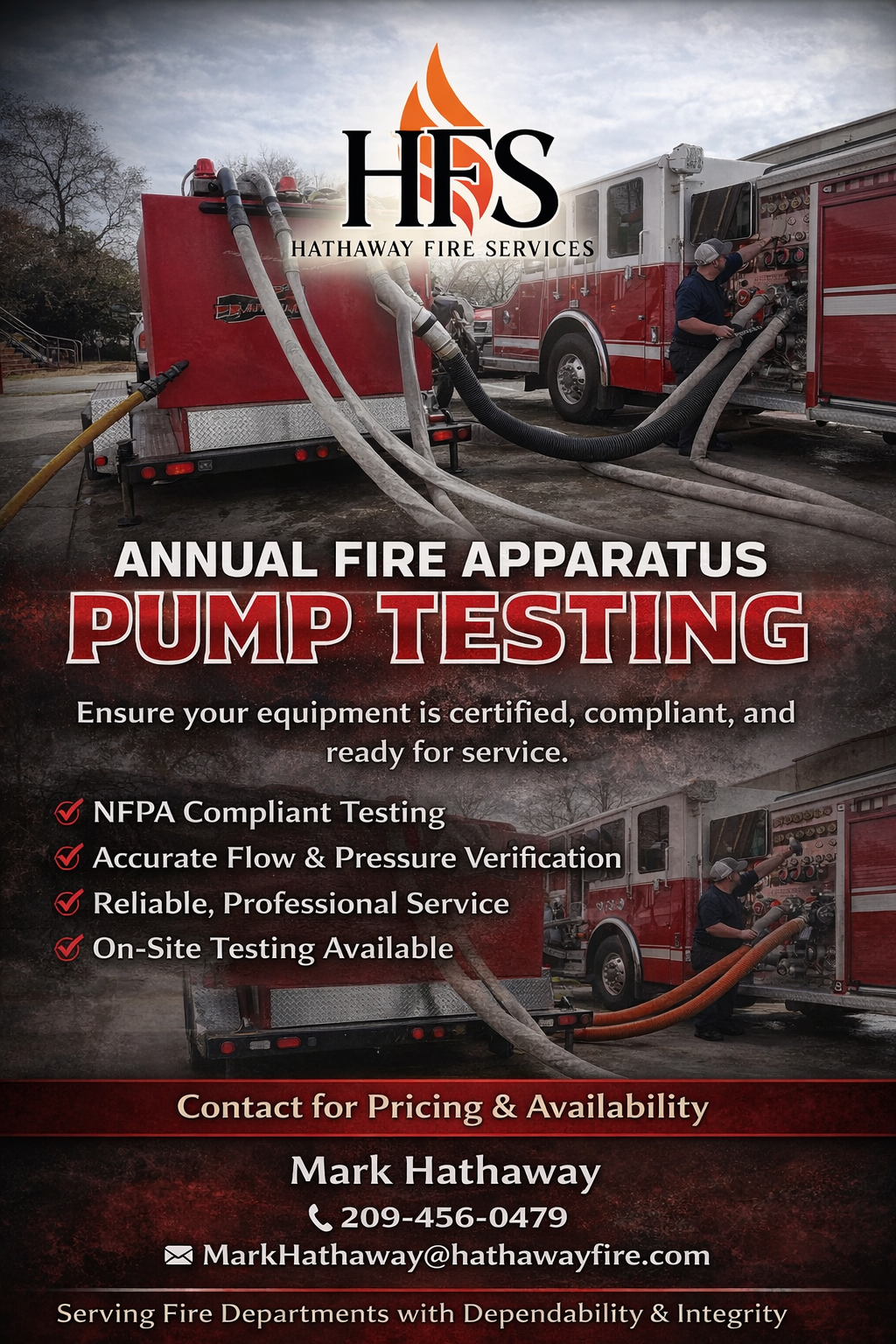 Annual Fire Apparatus Pump Testing Service