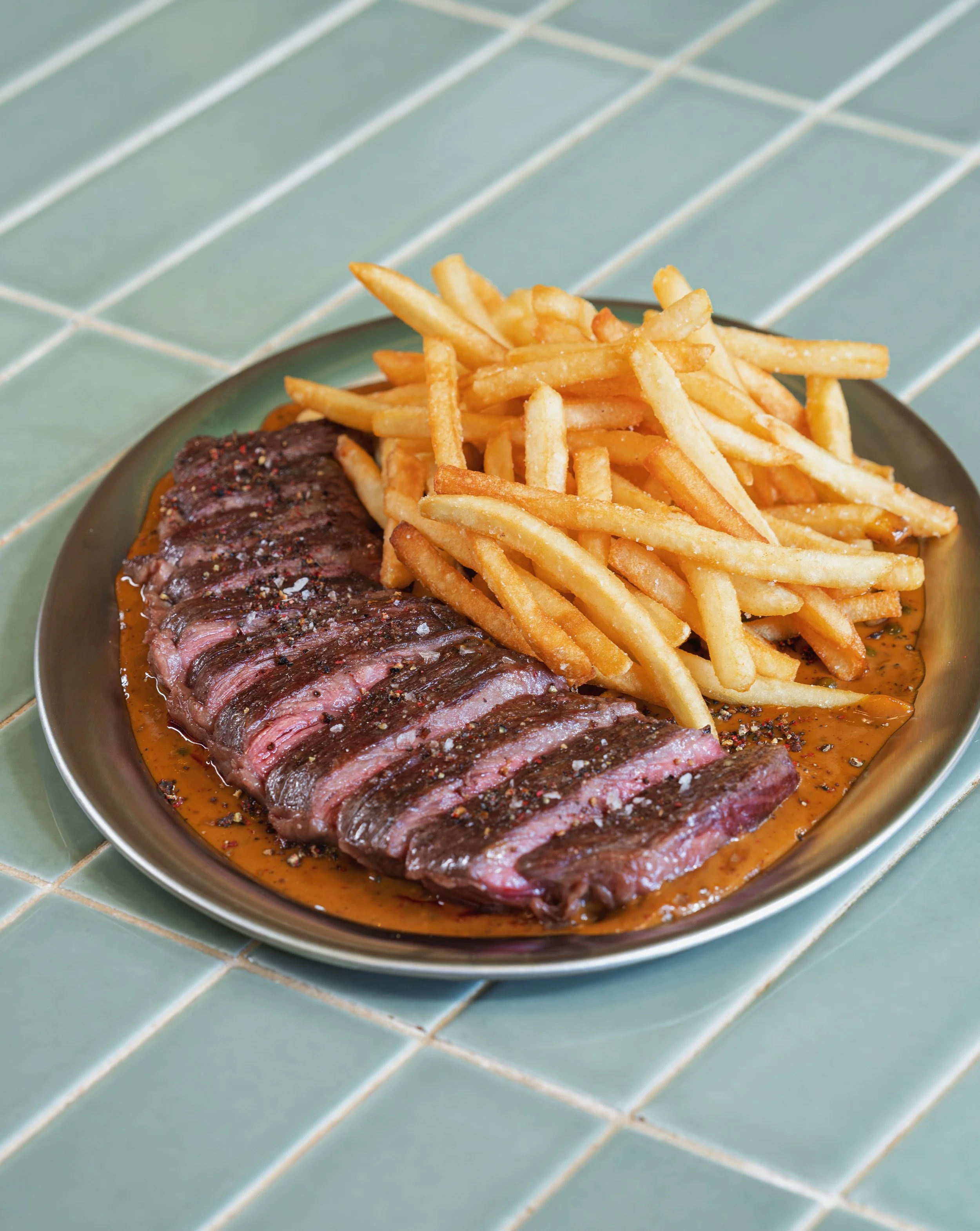 We got our hands on some pretty special Aussie Wagyu 🇦🇺

Steak Frites au Poivre. Australian Black Opal Wagyu, 8oz Denver cut, marble score 6&ndash;7, au poivre sauce, Kennebec fries.

You won&rsquo;t find it on the menu, but ask nicely and we&rsquo