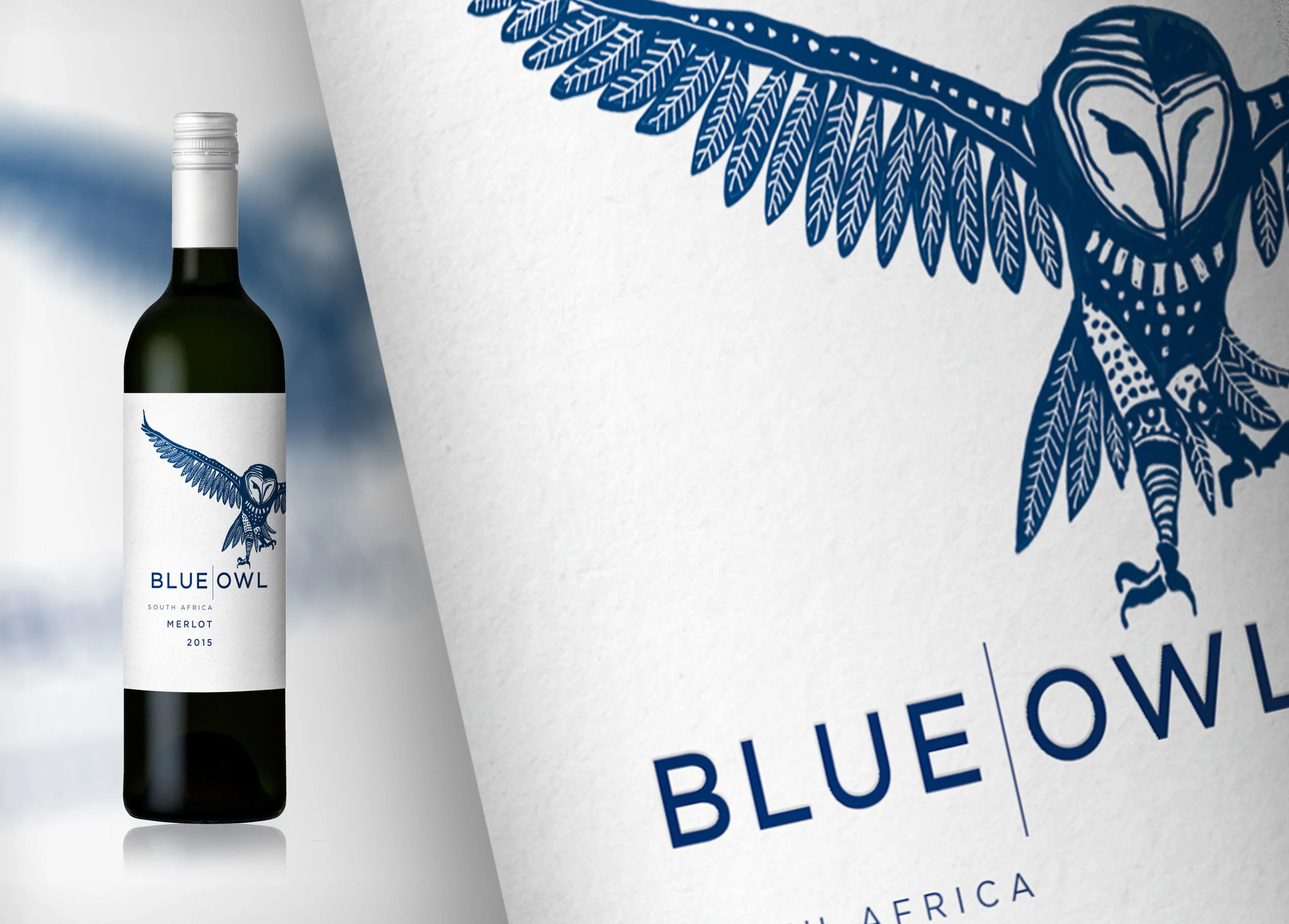 Blue Owl Wine designed by Sumi Creative Co
