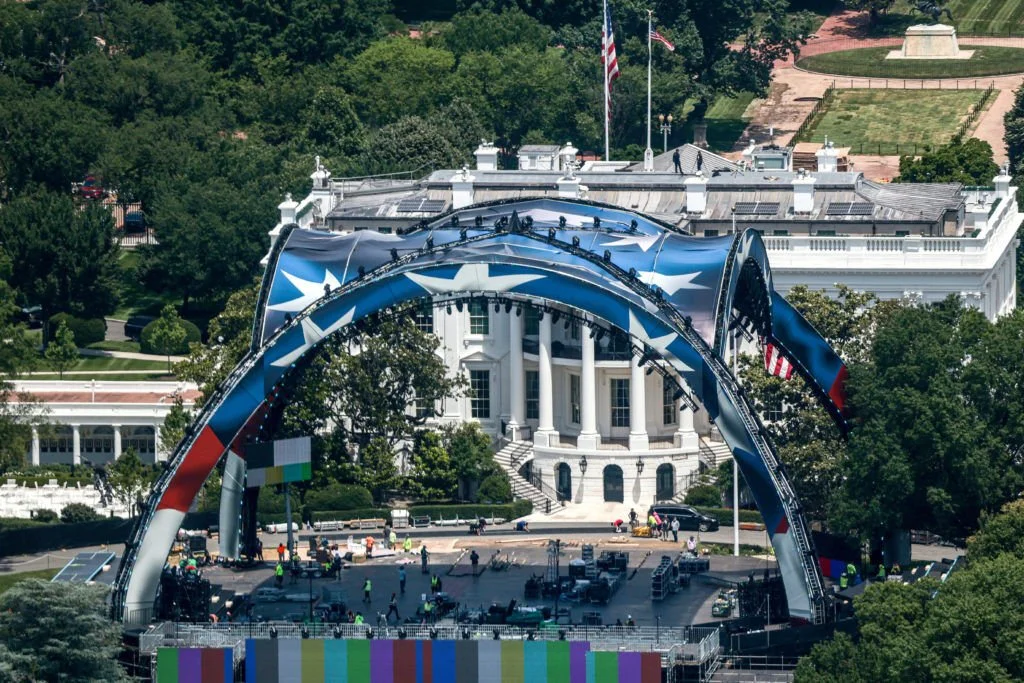 A UFC fight event is scheduled for June 14 at the White House. An octagon arena is being constructed. UFC is headquartered in Las Vegas, Nevada. The event provides global exposure for UFC. A lawsuit seeks to block the event.

Src. https://www.pbs.org