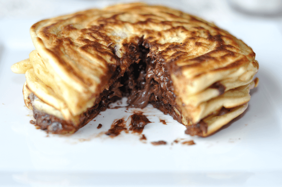 Nutella Stuffed Pancakes To Sweeten Up Brunch