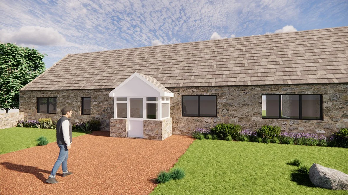 existing porch farm house Aberdeenshire