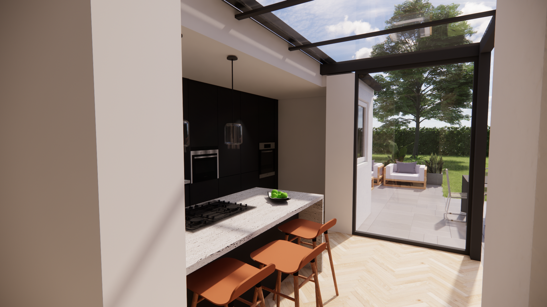 interior kitchen extension West end Aberdeen