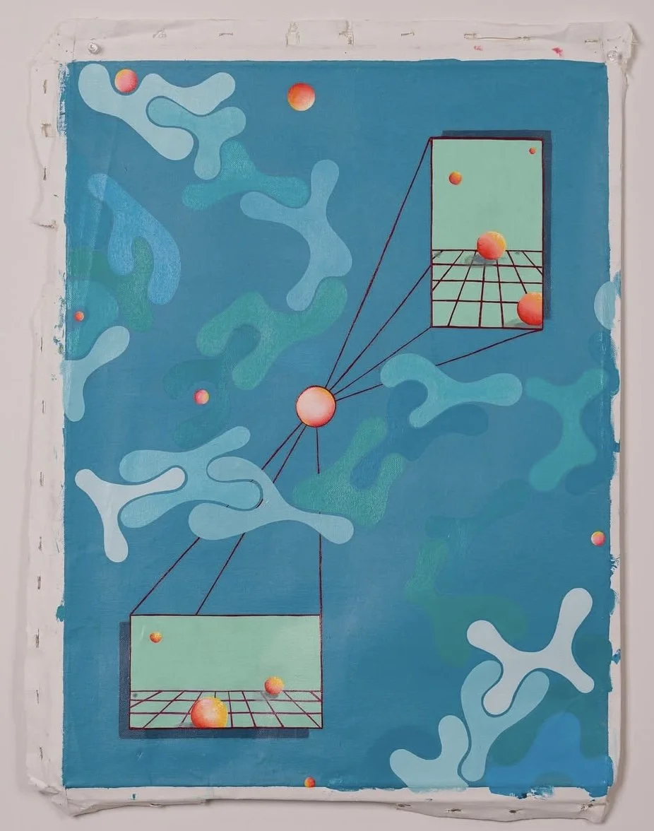 Either/Or, 2025 Acrylic on unstretched canvas 18x24