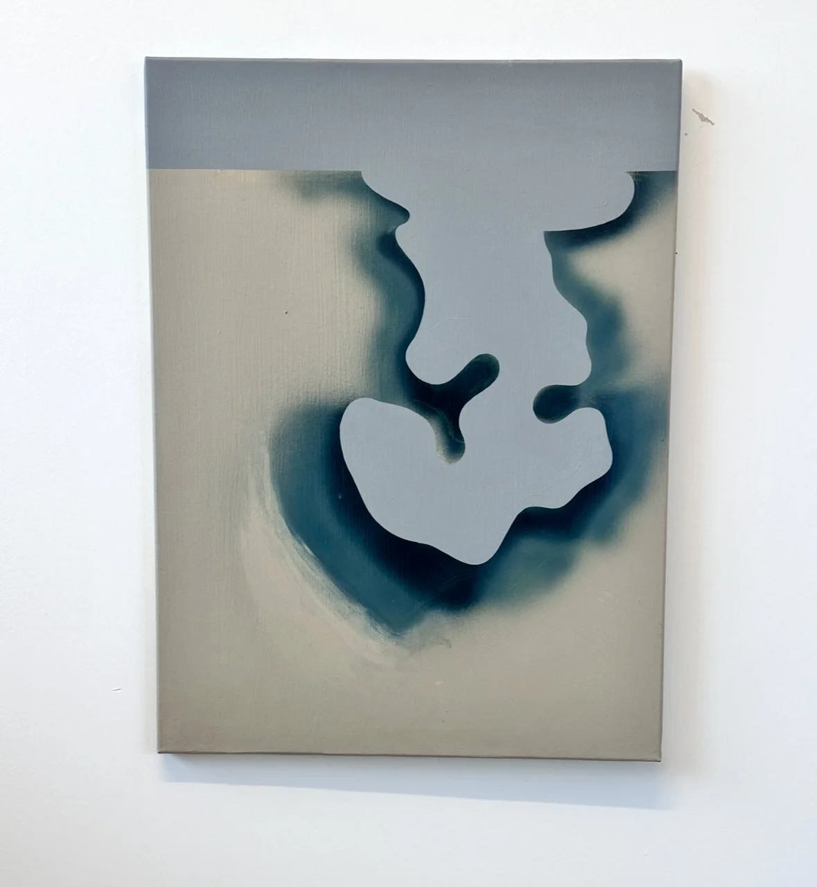 Painting of paper collage, in reference to Primordial Ooze shape