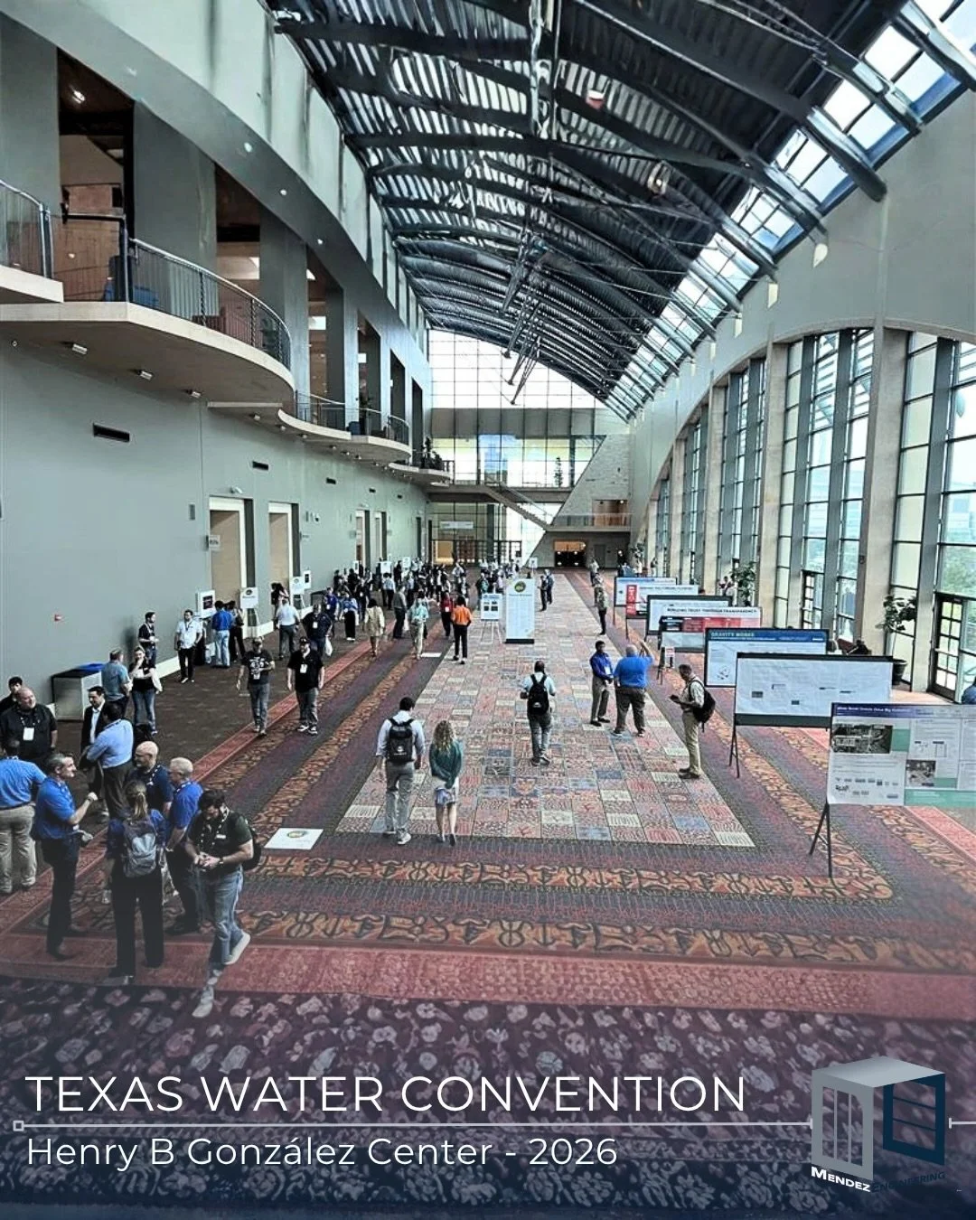 A look inside Texas Water 2026 💧
On April 29, our Mendez Engineering team joined industry leaders at the Henry B. Gonz&aacute;lez Convention Center, where the exhibition hall was filled with ideas, innovation, and the future of water.

#mendezengine