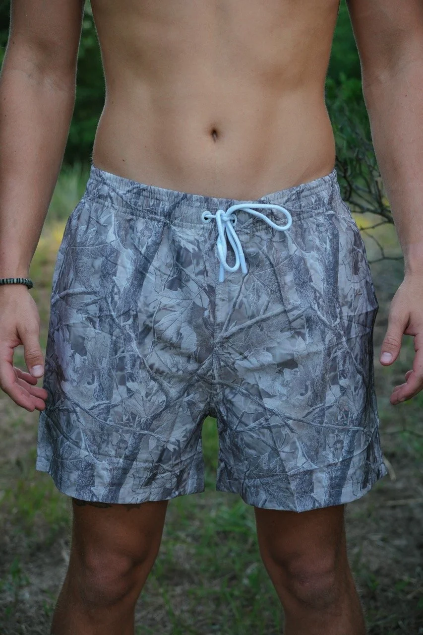 Evergreen Camo Swim Trunks