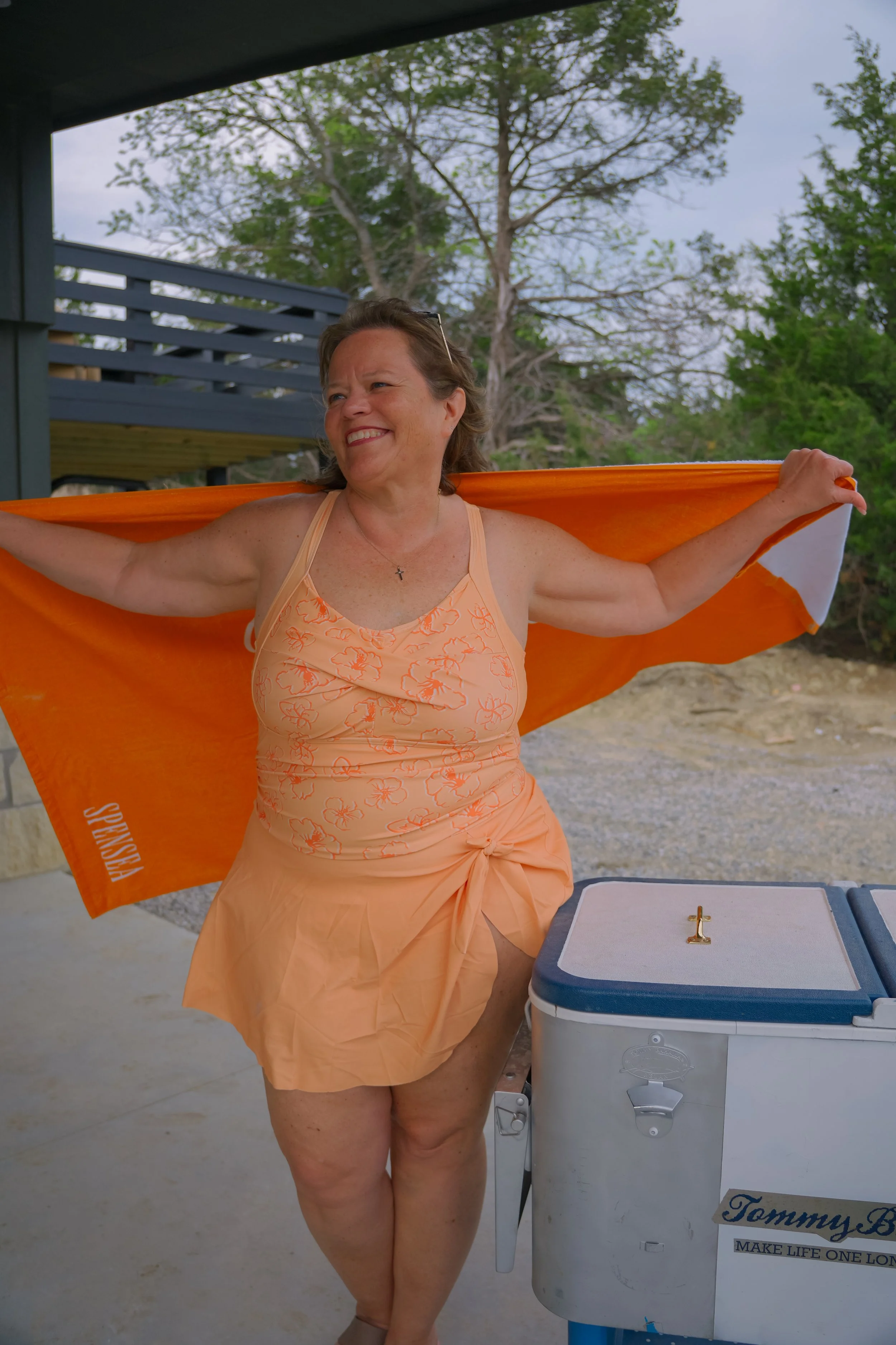 CLEMENTINE CRUSH DRAPED ONE PIECE