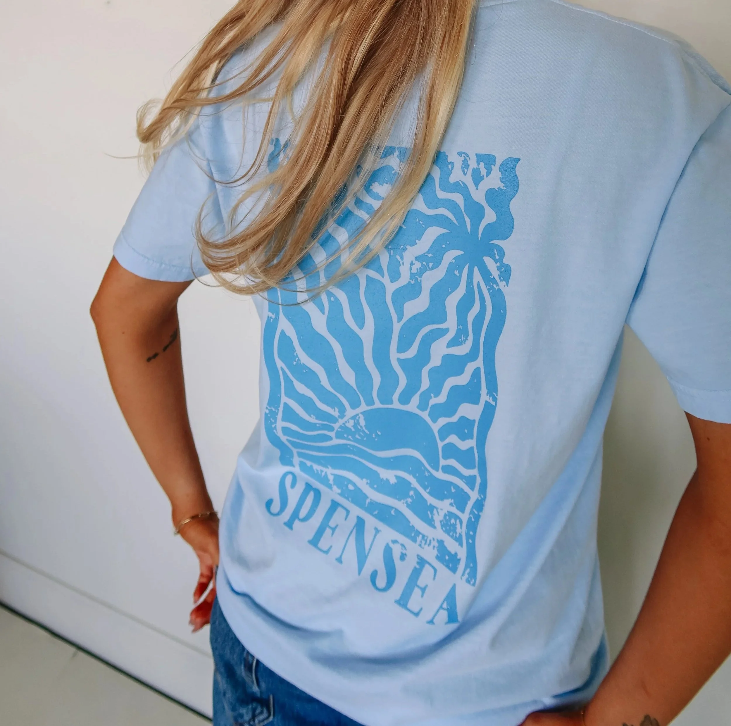 Spensea Sunset Tee - Sky Blue